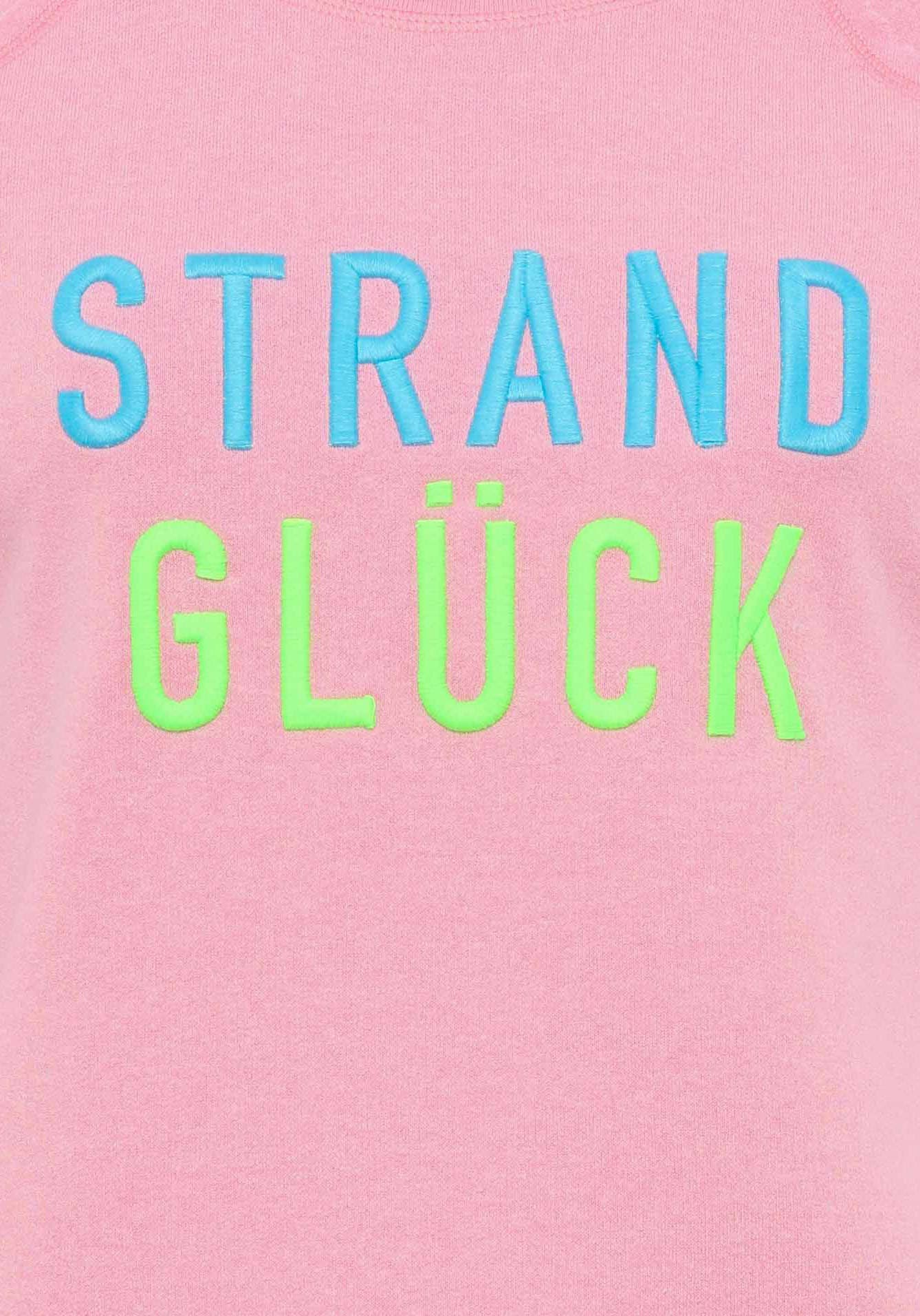 Zwillingsherz Langarmshirt, mit aufgesticktem "Strandglück"