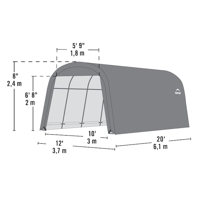 ShelterLogic Garage »Foliengarage«, 22,57m², Stahlgestell mit  Polyethylen-Plane online kaufen | mit 3 Jahren XXL Garantie