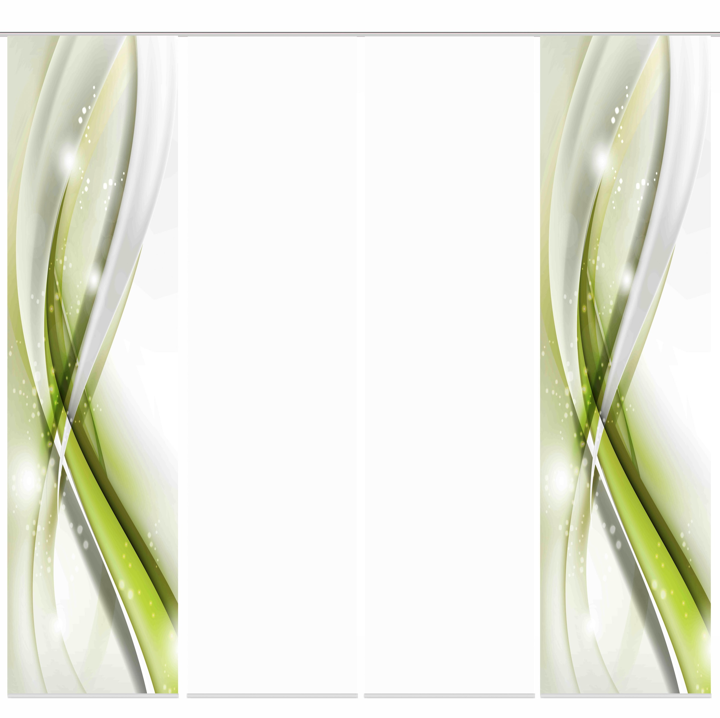 HOME WOHNIDEEN Schiebegardine »GLIWE« Paneelwagen 4 Stk. tlg. Schiebevorhang Digi 4er Set GLIWE GRÜN