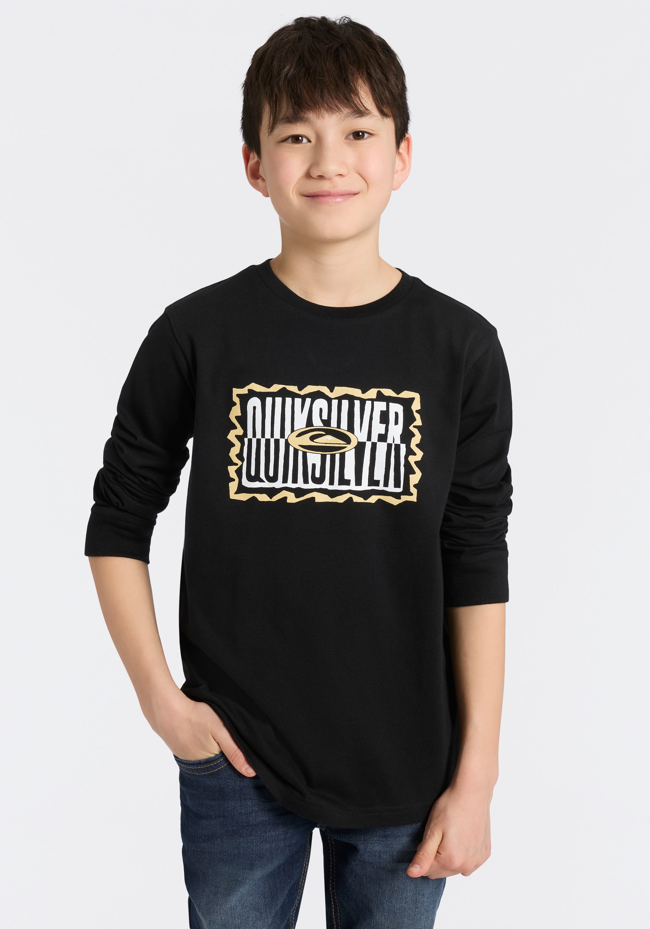 Quiksilver Langarmshirt »DESERT WAV TWIST TIDE LS PAK Y« 2 2er-Pack, Langarmdesign, mit Rundhalsausschnitt, aus Baumwoll-Jersey