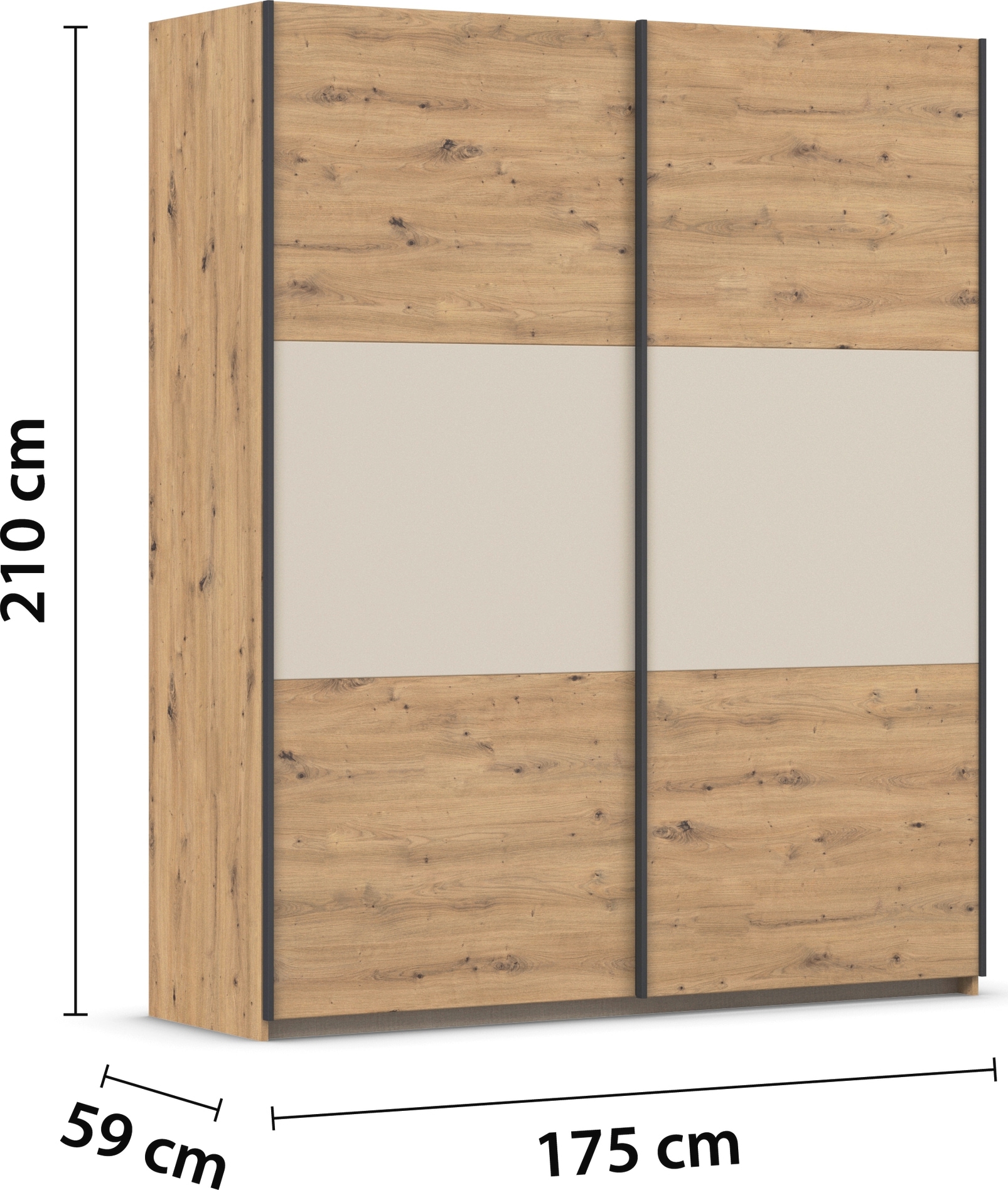 rauch Schwebetürenschrank »Kleiderschrank Schrank Garderobe Garderobenschrank Wäscheschrank NEO« 3 verschiedene Ausstattungen BASIC/CLASSIC/PREMIUM (inkl. SOFT-CLOSE),  mit großzügigem Stauraum und vielfältigen Farbkombinationen