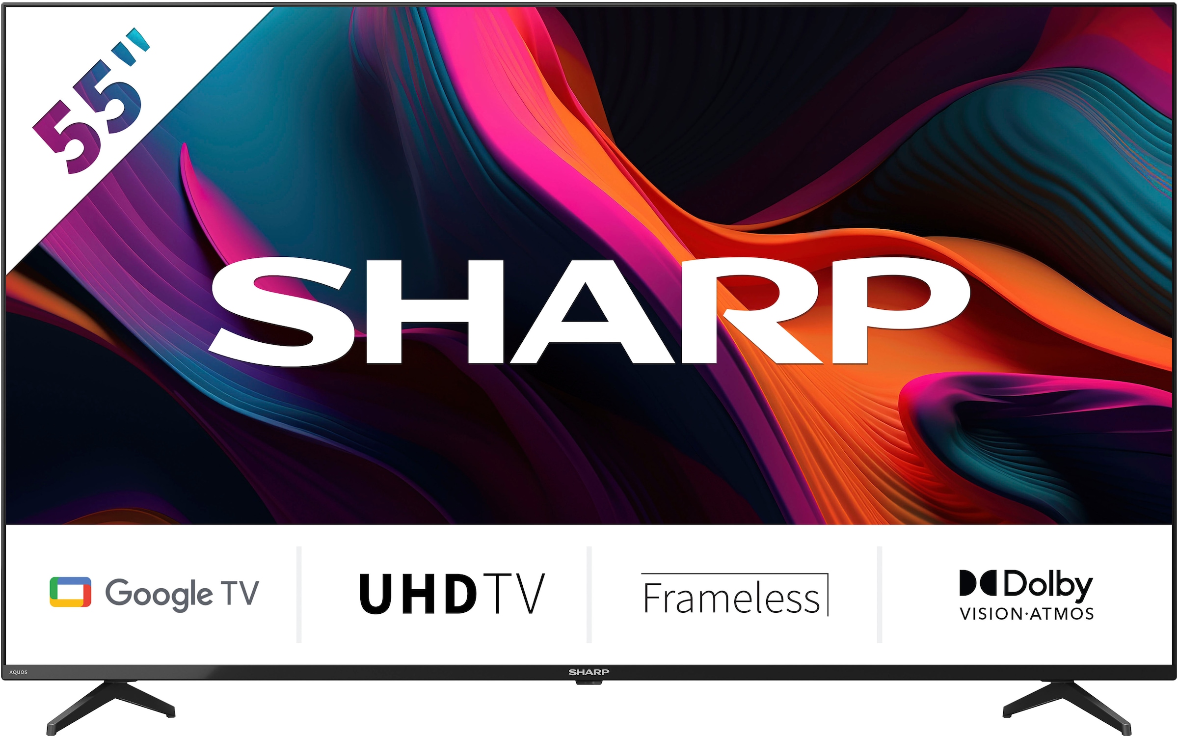 LED-Fernseher »SHARP 55GL4260E Google TV 139 cm (55 Zoll) 4K Ultra HD Google TV«, 139...