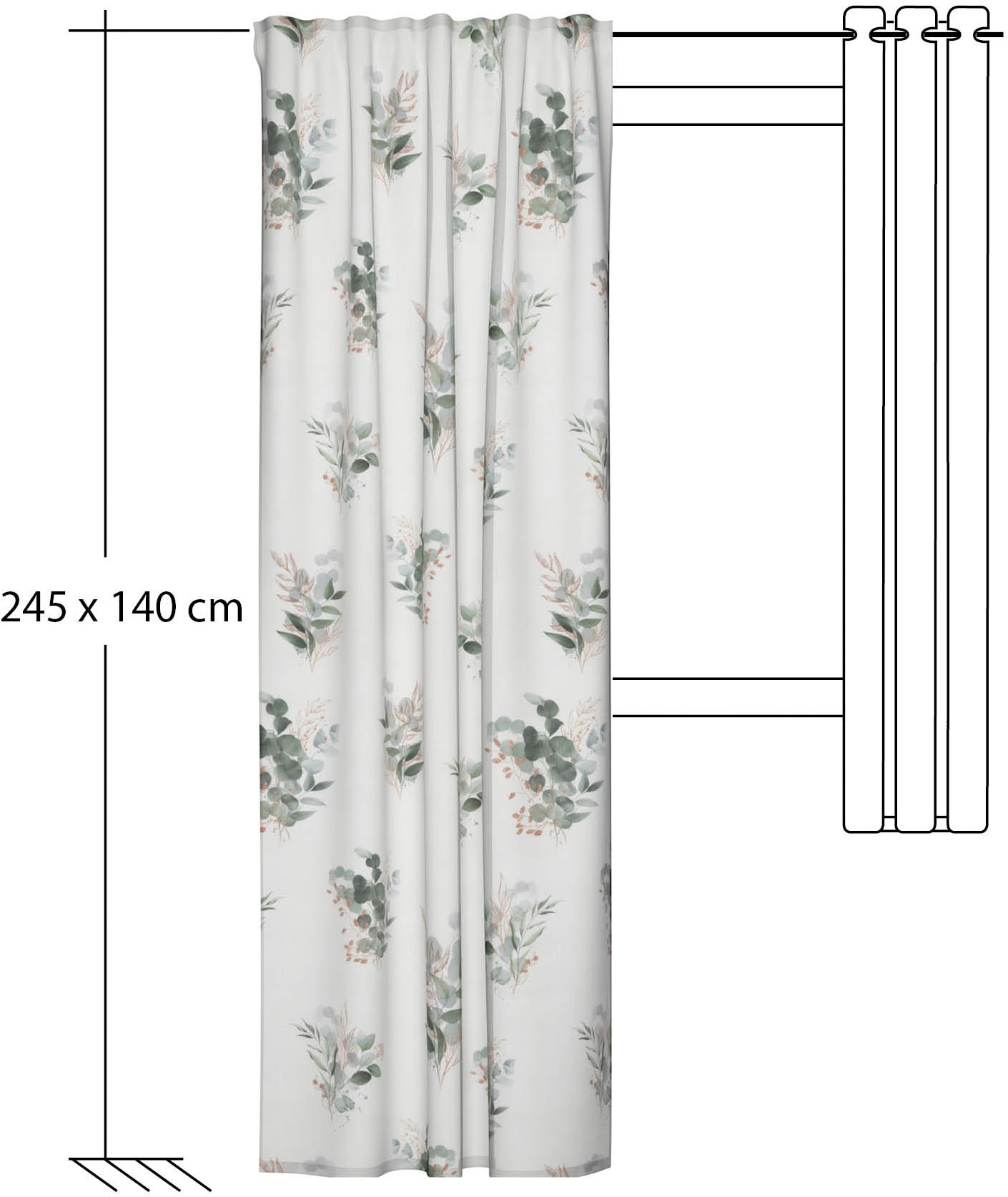 HOMING Gardine »Tallis« verdeckte Schlaufen 1 Stk. tlg. Fertigschal