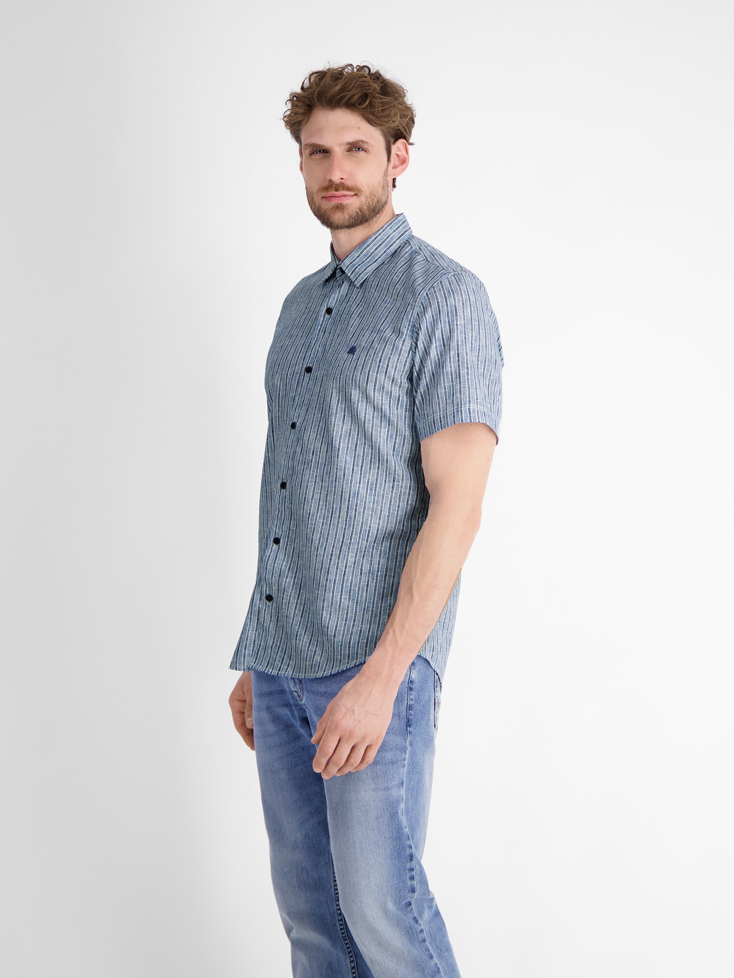 LERROS Kurzarmhemd »Gestreiftes Herren Sommerhemd«