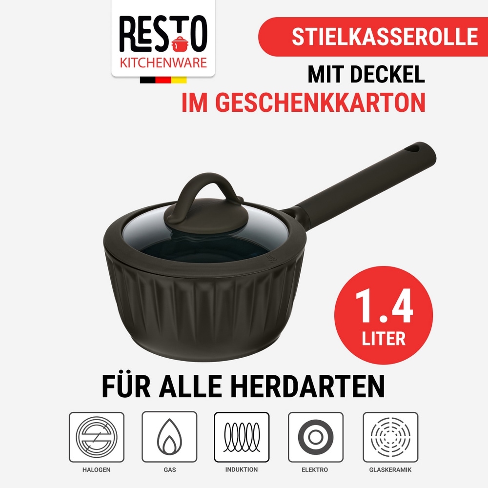 RESTO Kitchenware Kasserolle »Ascella, Schmortopf antihaftbeschichtet und spülmaschinenfest« 2 Stk. tlg. Aluminiumguss
