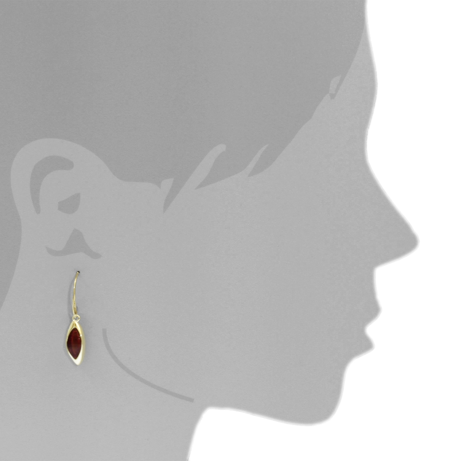 OSTSEE-SCHMUCK Paar Ohrhänger »- Tonje - Silber 925/000, vergoldet - Bernstein«