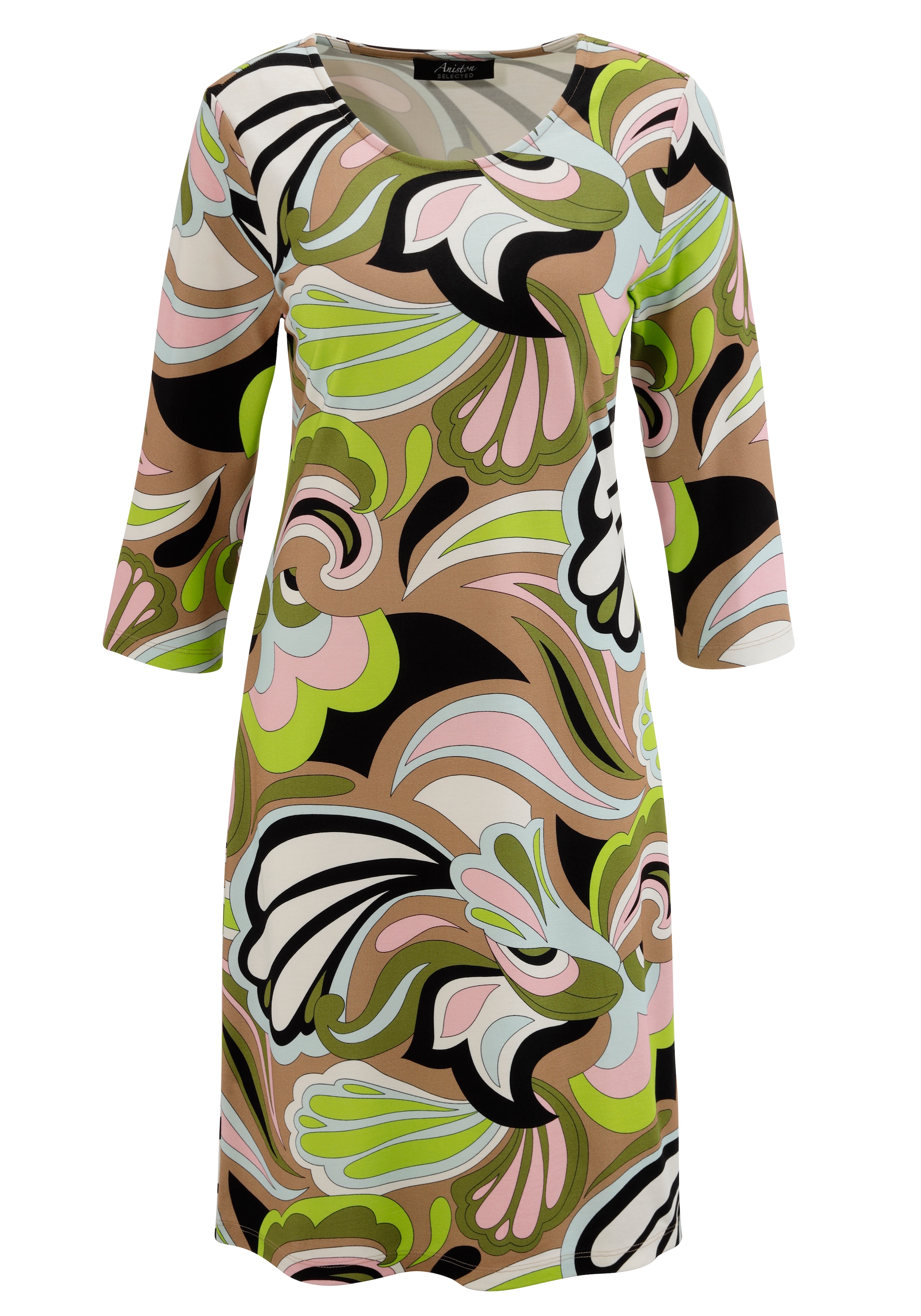 Aniston SELECTED Jerseykleid, mit ausdrucksvollem, graphischen Druck