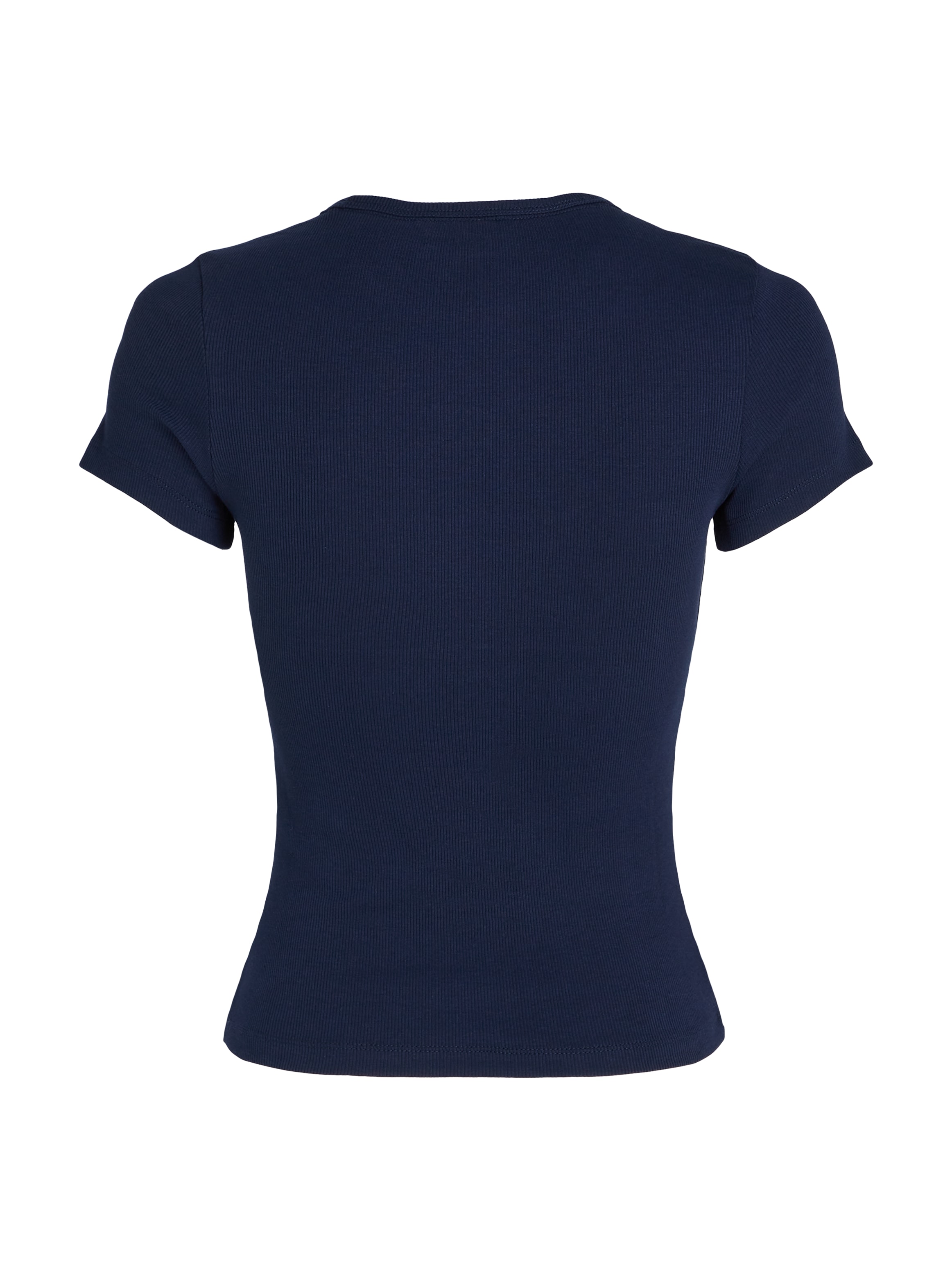 Tommy Jeans T-Shirt »TJW SLIM BADGE RIB TEE«, in Rippoptik