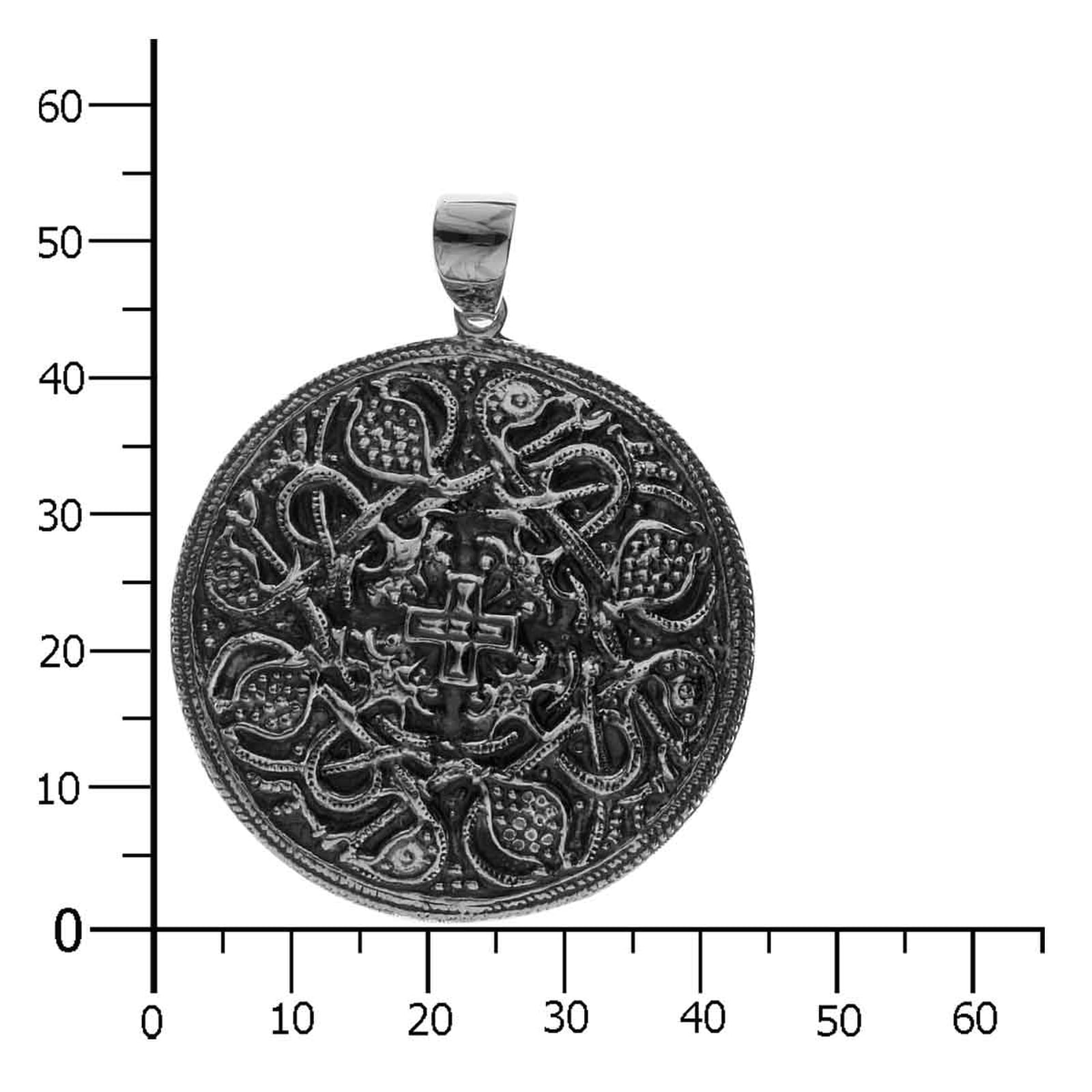 OSTSEE-SCHMUCK Kettenanhänger »- Hiddensee 40 mm rund - Silber 925/000 -,«