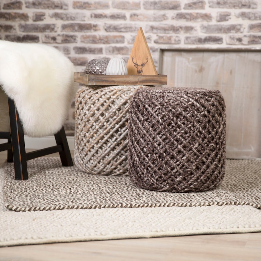Obsession Sitzhocker »Hocker My Royal Pouf«, rund, Ø 40 cm, Höhe 40 cm, handgearbeitet, Wohnzimmer & Schlafzimmer