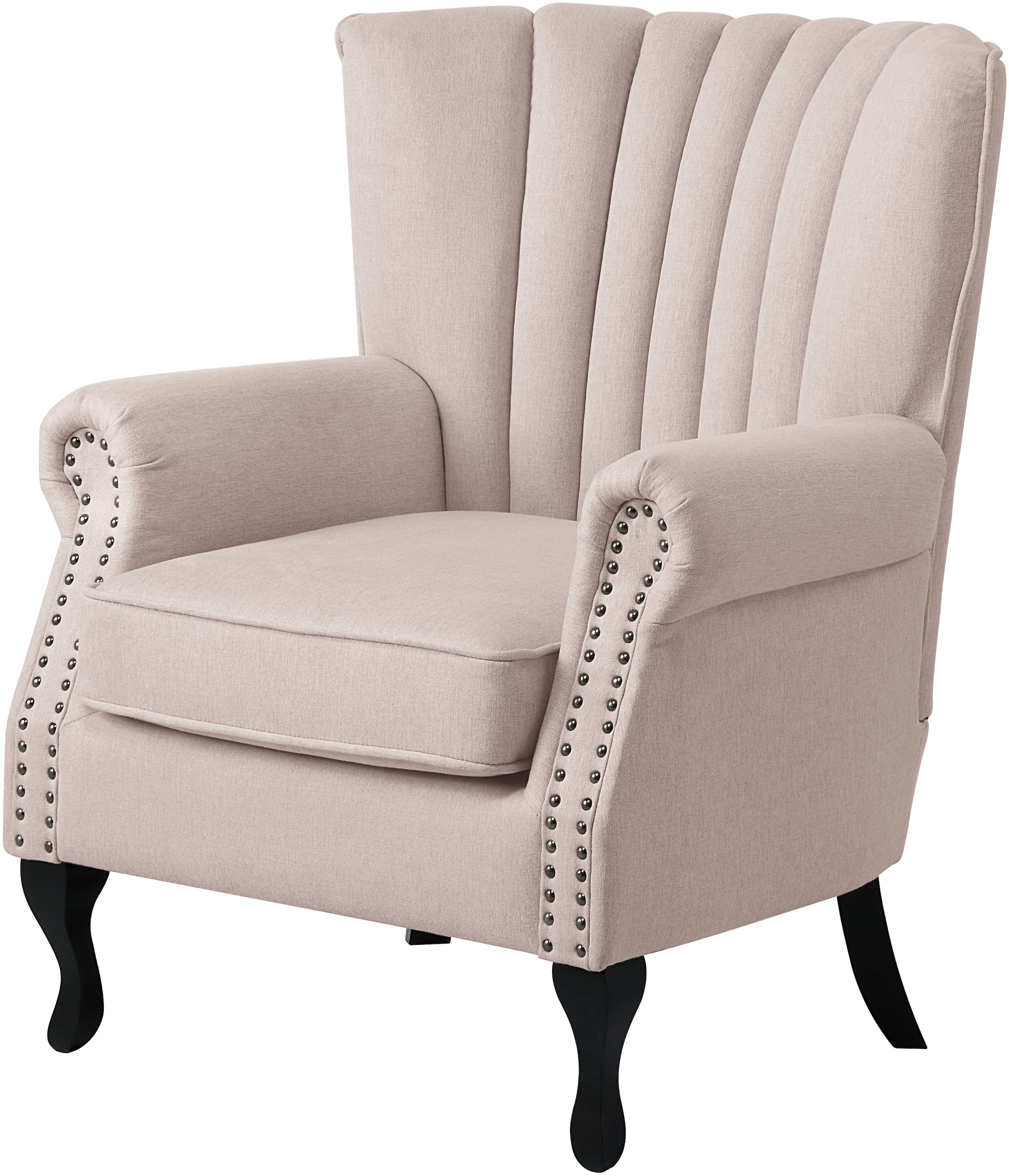 ATLANTIC home collection Sessel »TONI«, modern mit Nieten und hoher Rückenlehne