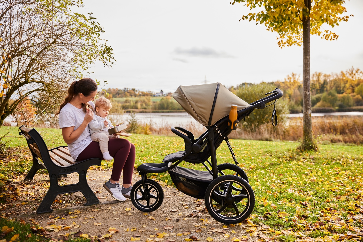 Hauck Dreirad-Kinderwagen »Runner 3, Jungle Green«, 22 kg, mit XXL-Lufträdern u. Handbremse; bis 22 kg belastbar