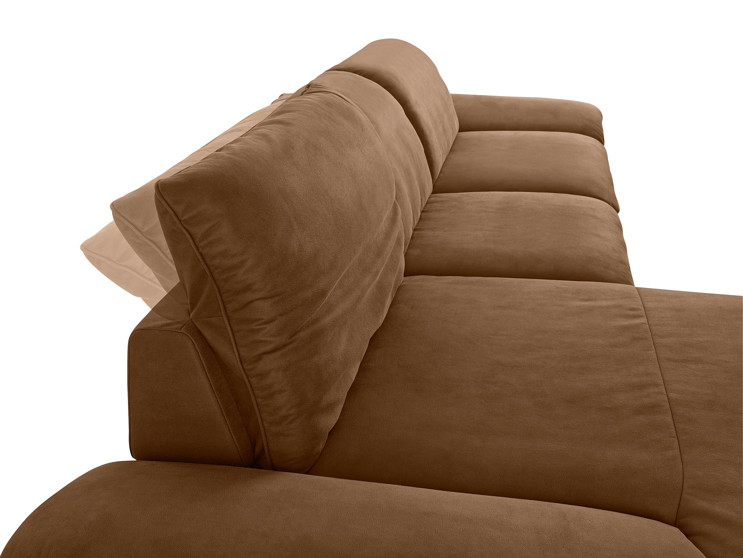W.SCHILLIG Ecksofa »enjoy&MORE, Designsofa, bequem, elegant und zeitlos, L-Form«, Sitztiefenverstellung, Füße bronze pulverbeschichtet, Breite 340 cm