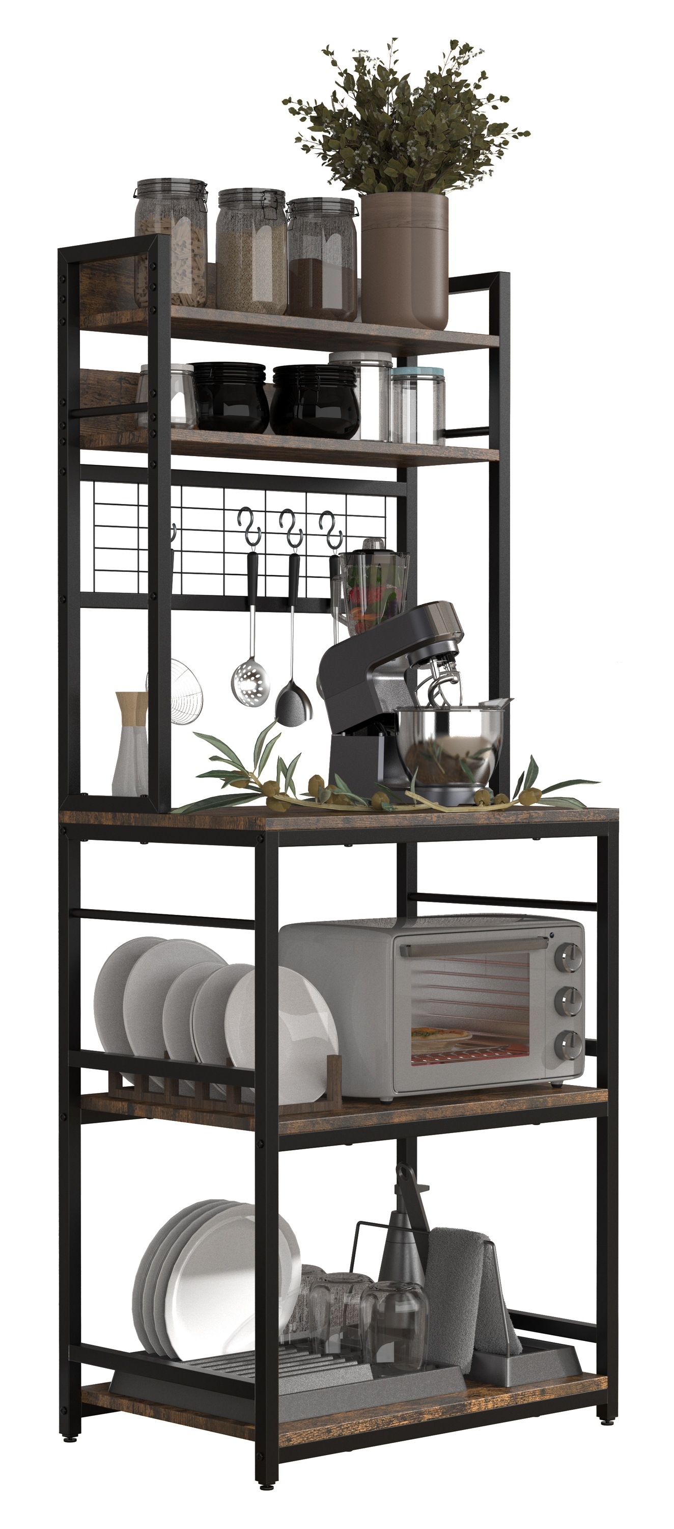 VCM Unterschrank "Küchenregal Kommode Buffet Mikrowelle Kolari" 1 Stk. tlg.
