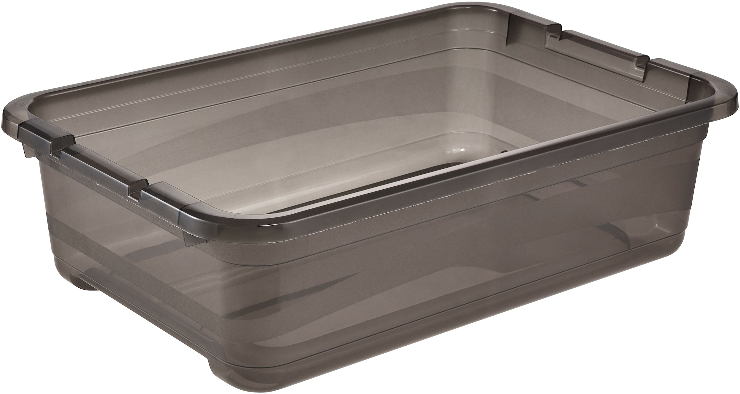 keeeper Aufbewahrungsbox »Cornelia, 4er Set,  28 L, 59,5 x 39 x 19,5 cm« durch Clips verschließbar, Griffe am Boden