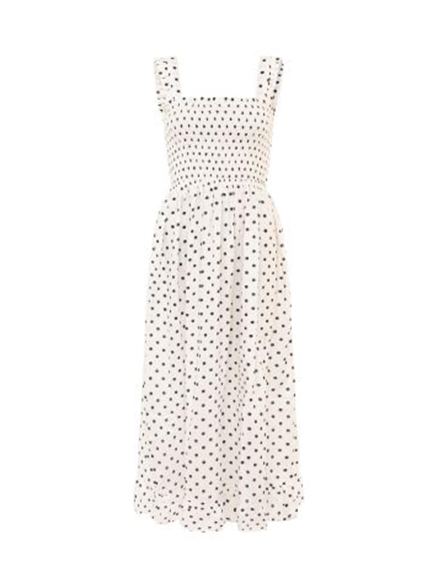 Zwillingsherz Maxikleid »"Classic Dots"« knöchellang, breite Träger, mit Punkten, elastisches Oberteil