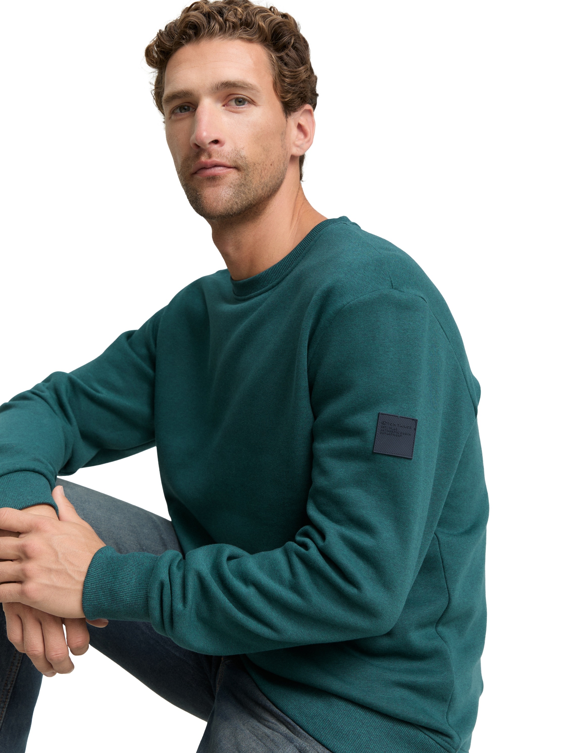 TOM TAILOR Sweatshirt mit Logo Stickerei am Arm