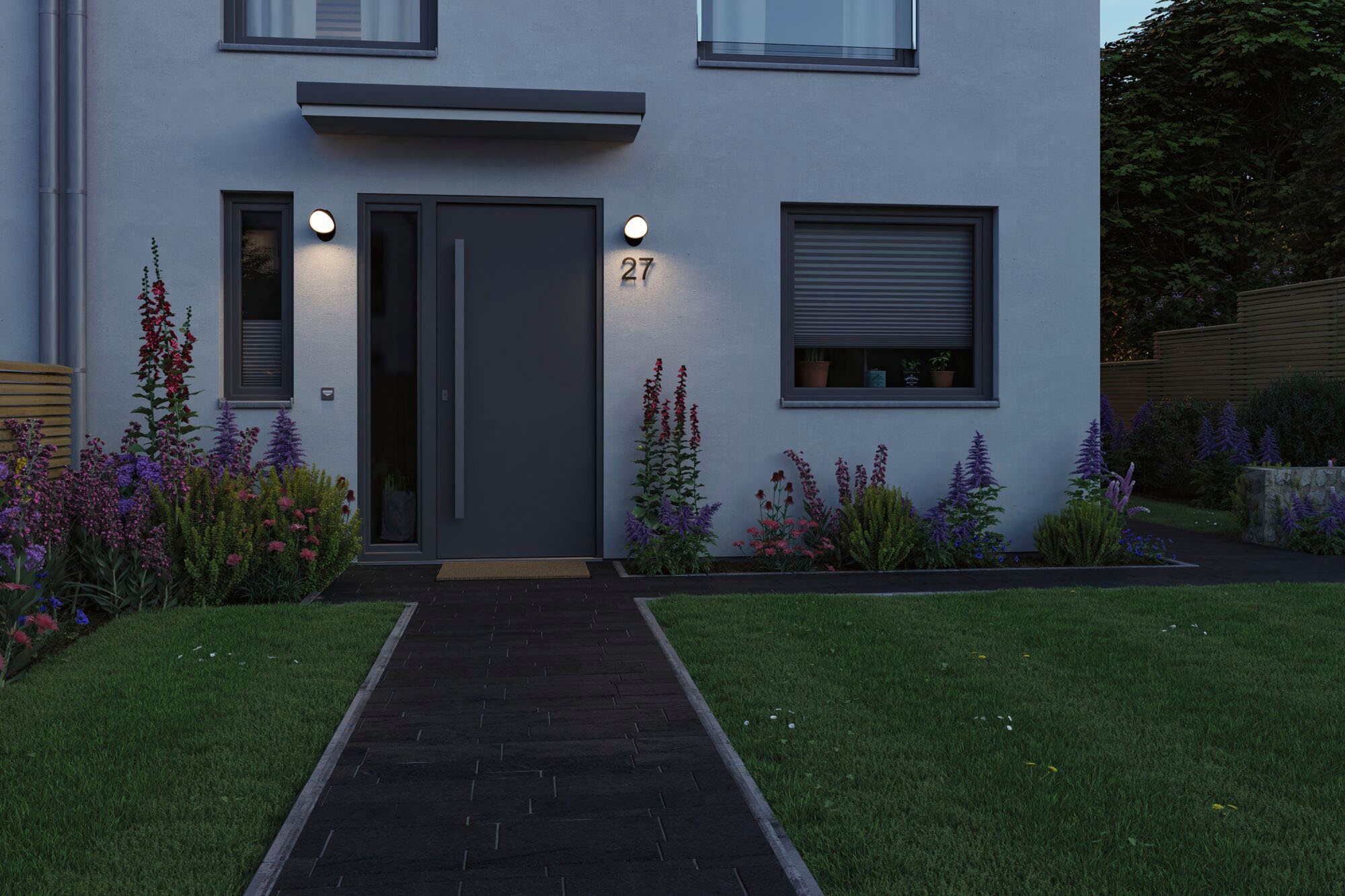 Paulmann LED Außen-Wandleuchte »Outdoor 230V Batona IP44 anthrazit«, 1 flammig, IP44