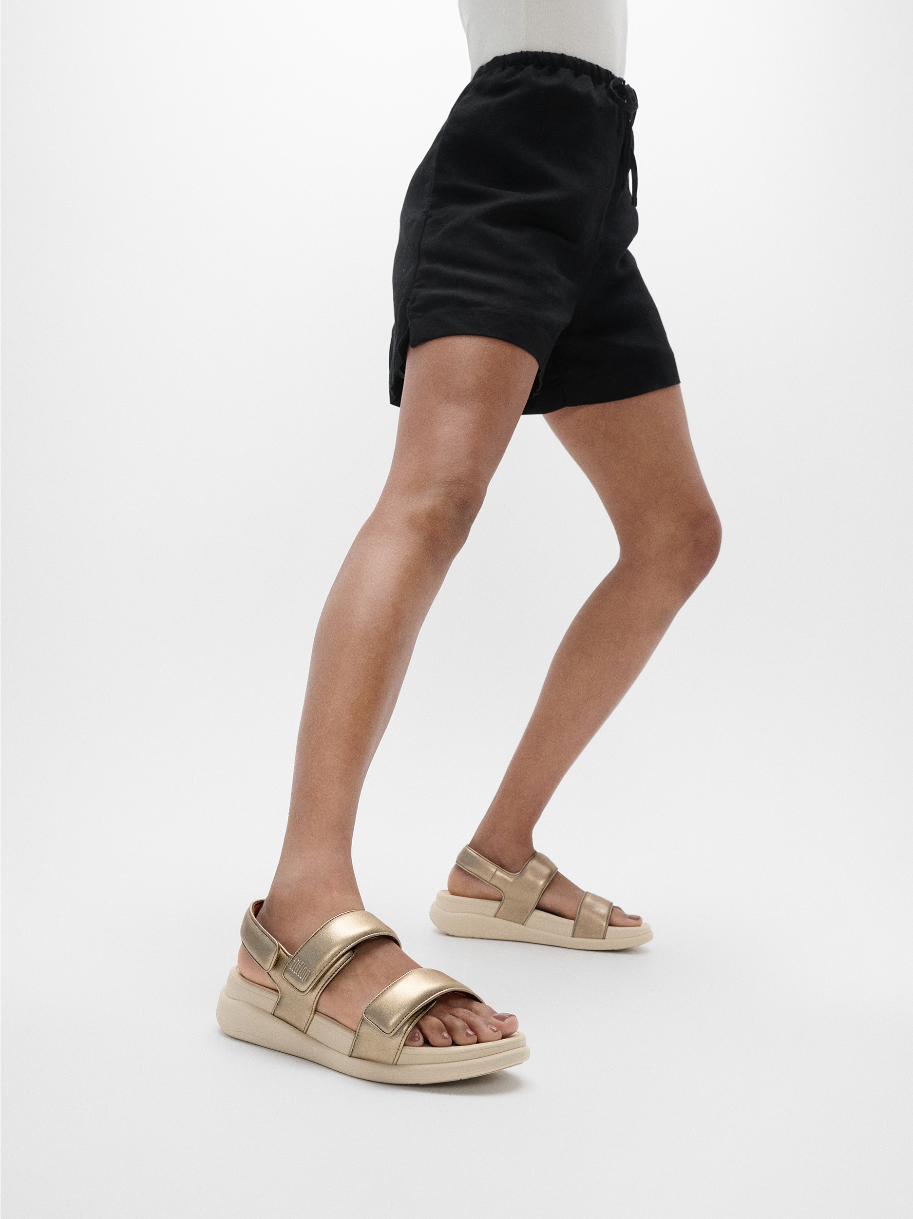 Fitflop Sandale »F-MODE GO«, Keilsandale, Klettschuh, Sommerschuh mit hervorragender Dämpfung