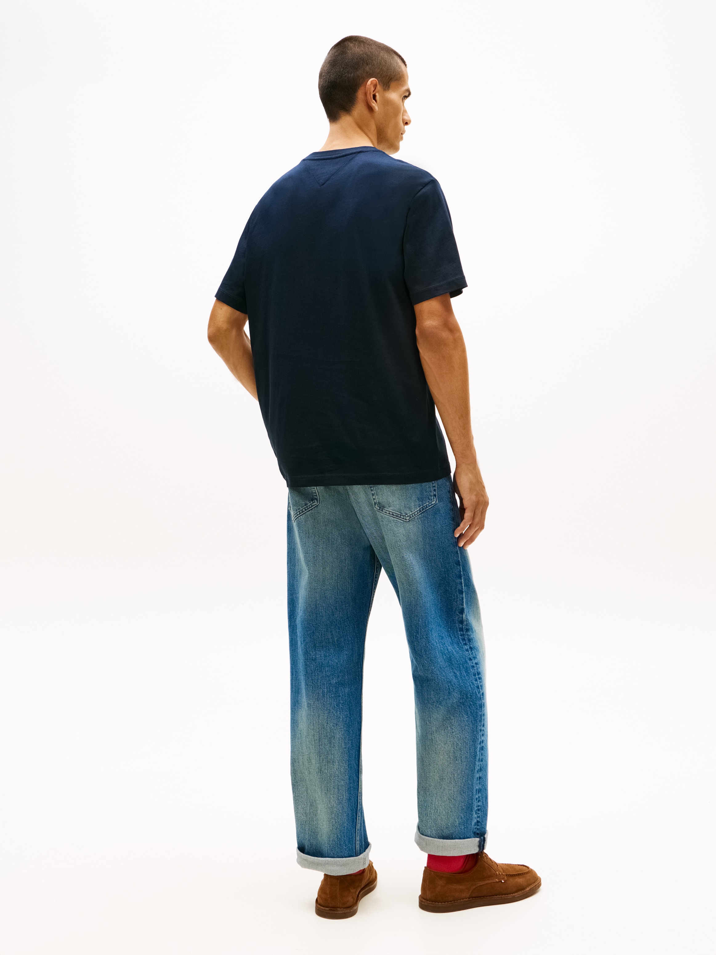 Tommy Hilfiger T-Shirt »SCRIPT LOGO TEE« mit aufgesticktem Logo