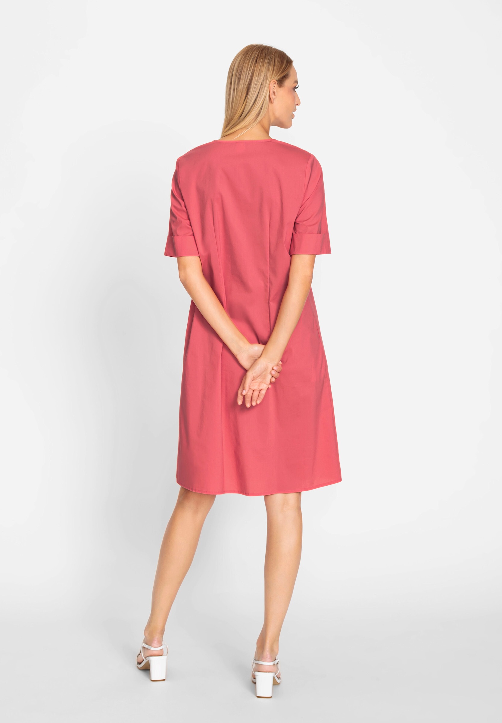 heine Jerseykleid »Kleid Sommerkleid mit Falte am V-Ausschnitt« Eingrifftasche