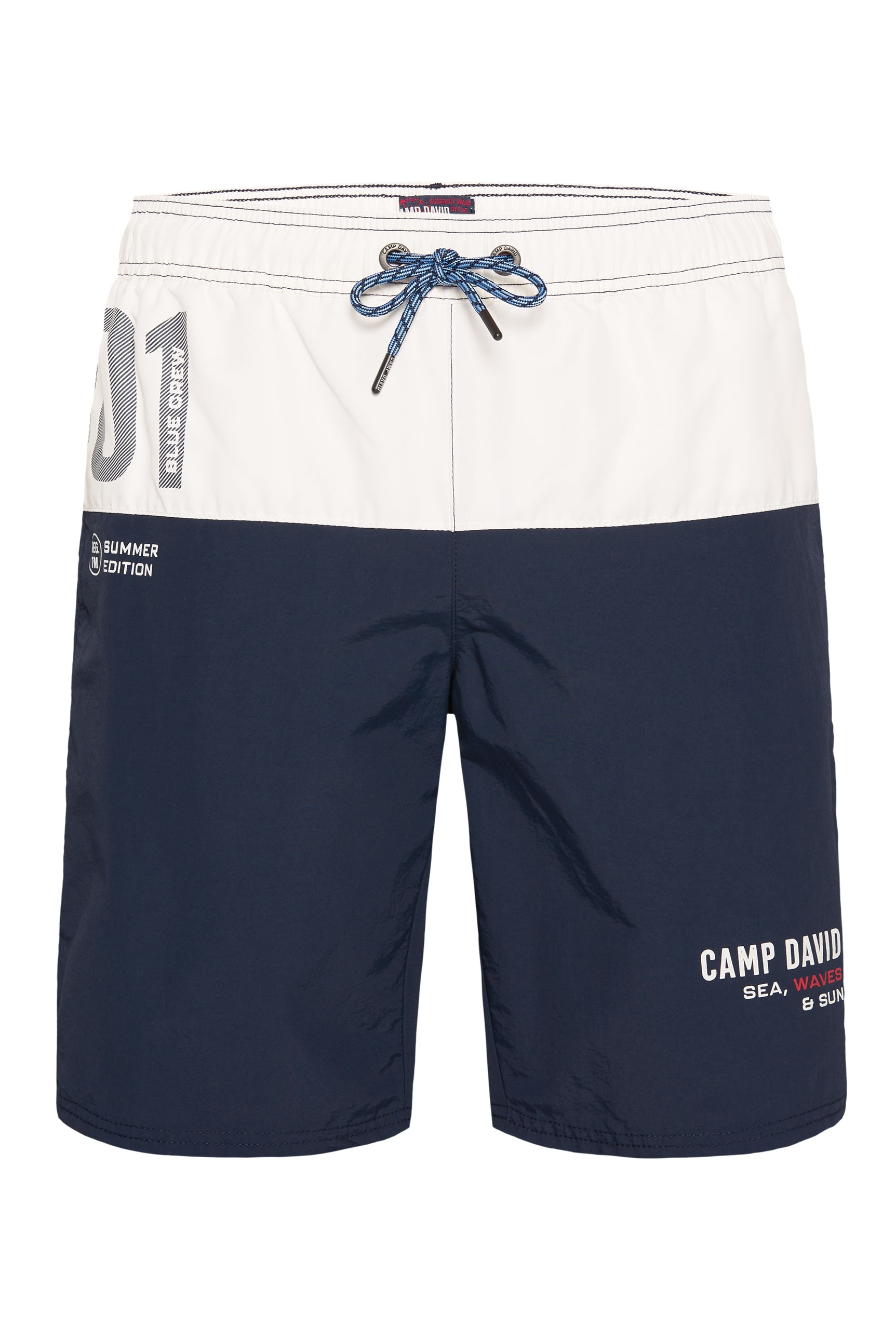 CAMP DAVID Badeshorts mit Logo Print