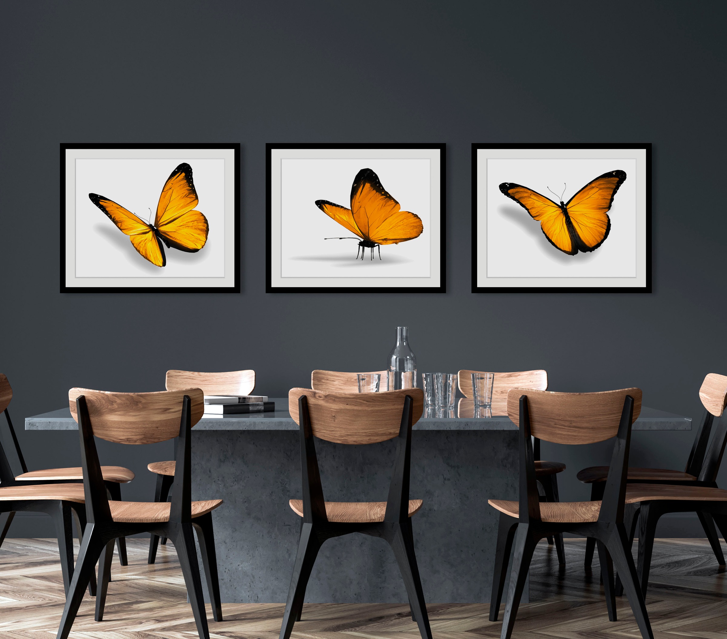 queence Bild »Maria 3.0«, Schmetterlinge-Kunst-Insekten, (1 St.), HD Premium Poster-Druck inkl. Holzrahmen