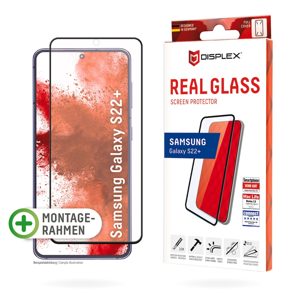Displex Displayschutzglas »Real Glass FC Samsung Galaxy S22+«, (1 St.)
