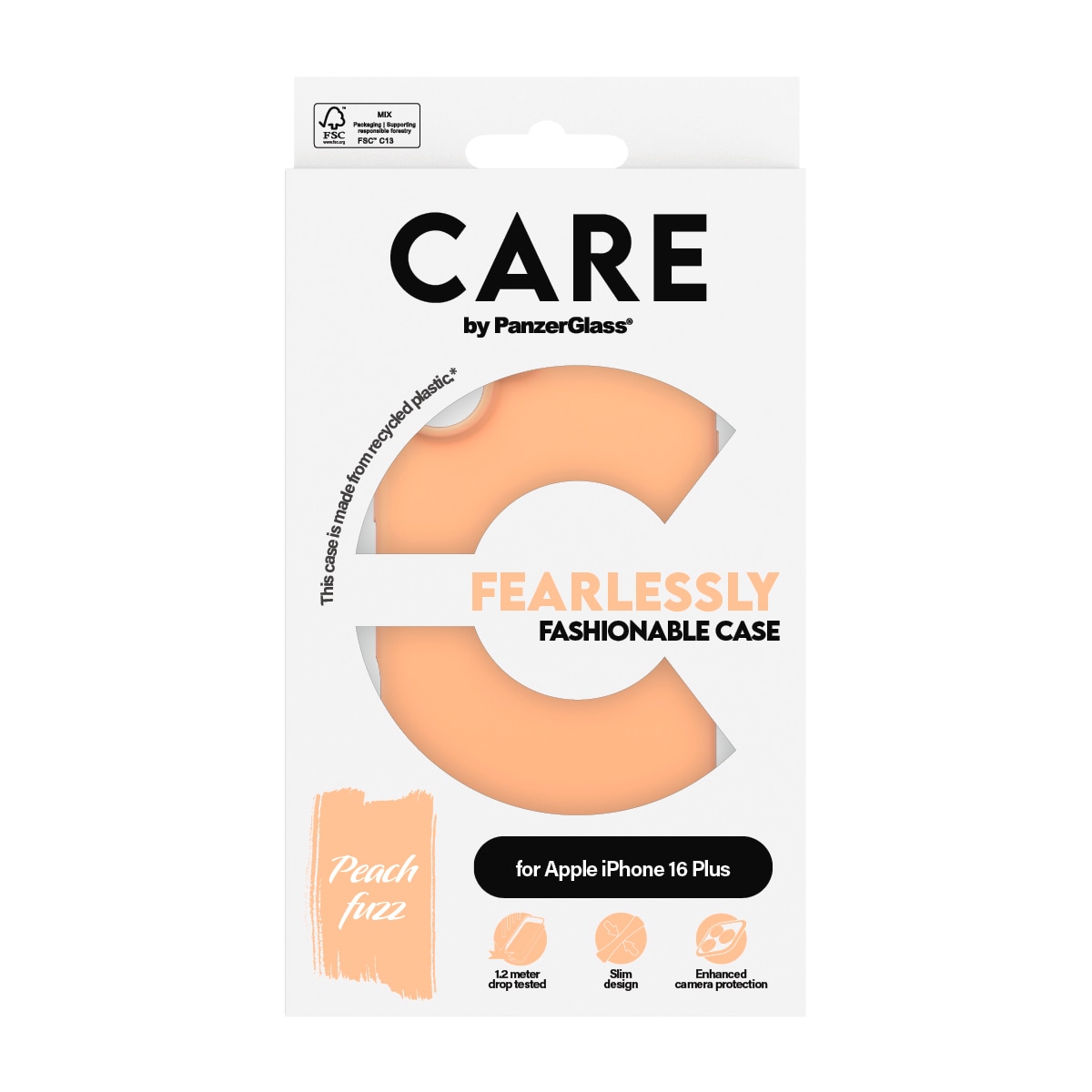 CARE by PanzerGlass Handyhülle »Fearlessly Fashionable Case für Apple iPhone 16 Plus«, Backcover, Schutzhülle, Handyschutzhülle, Case, Schutzcase, stoßfest