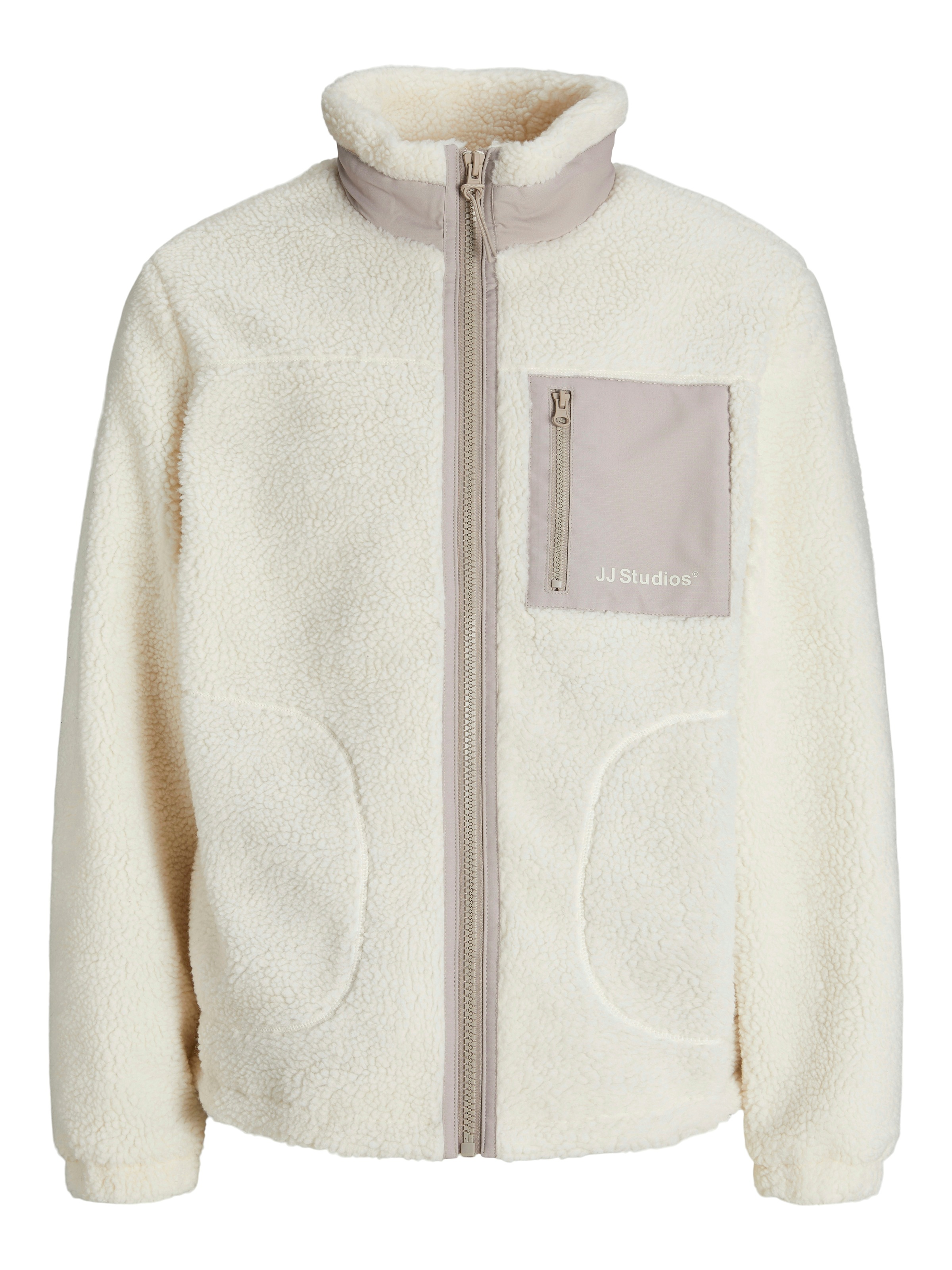 Jack & Jones Fleecejacke »JJESOHO TEDDY JACKET NOOS« ohne Kapuze