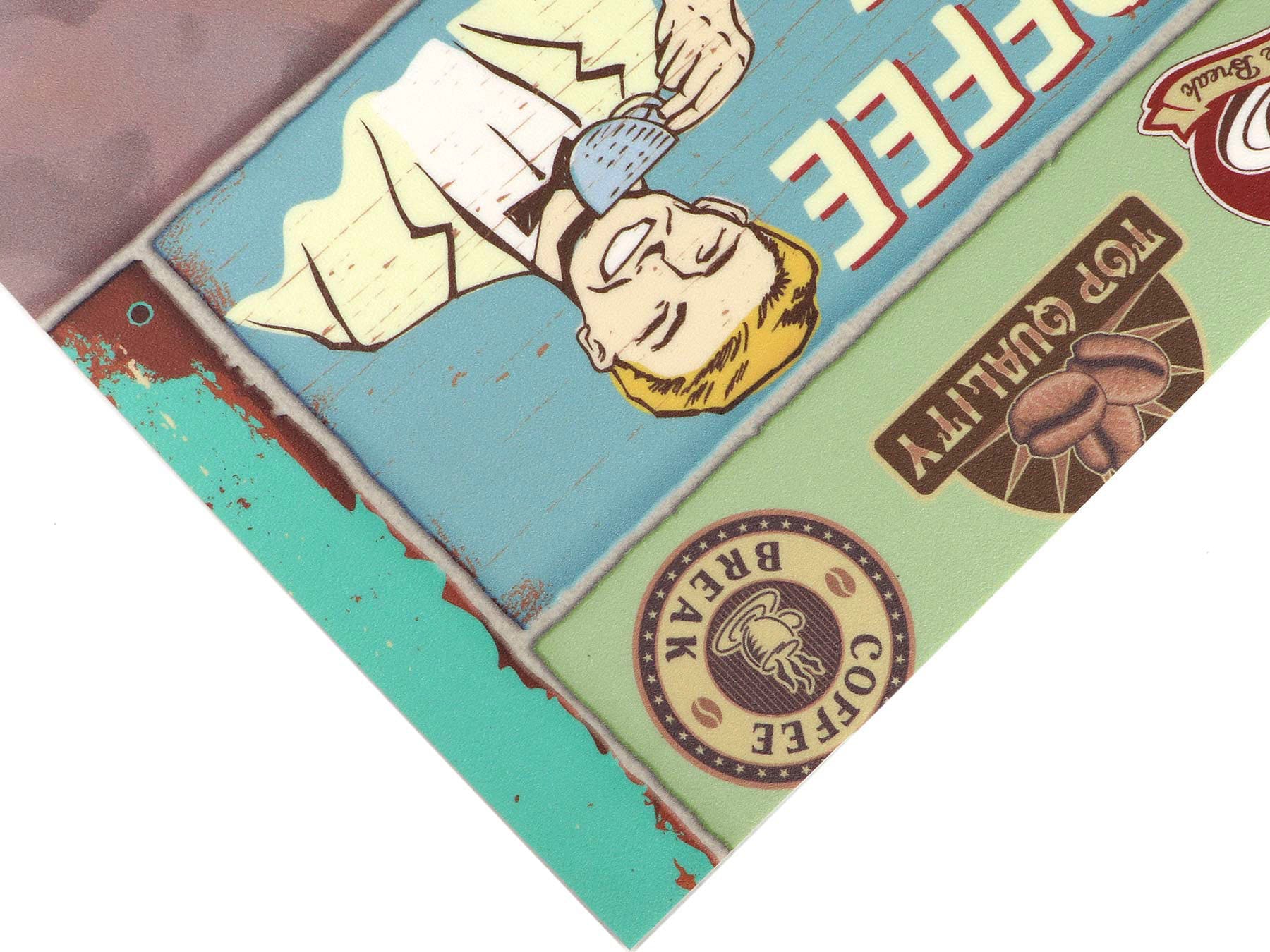 Primaflor-Ideen in Textil Vinyl-Läufer »Küchenläufer COFFEE TIME«,  rechteckig, aus Vinyl, abwischbar, Patchwork Design, Motiv Kaffee, Küche | Läufer