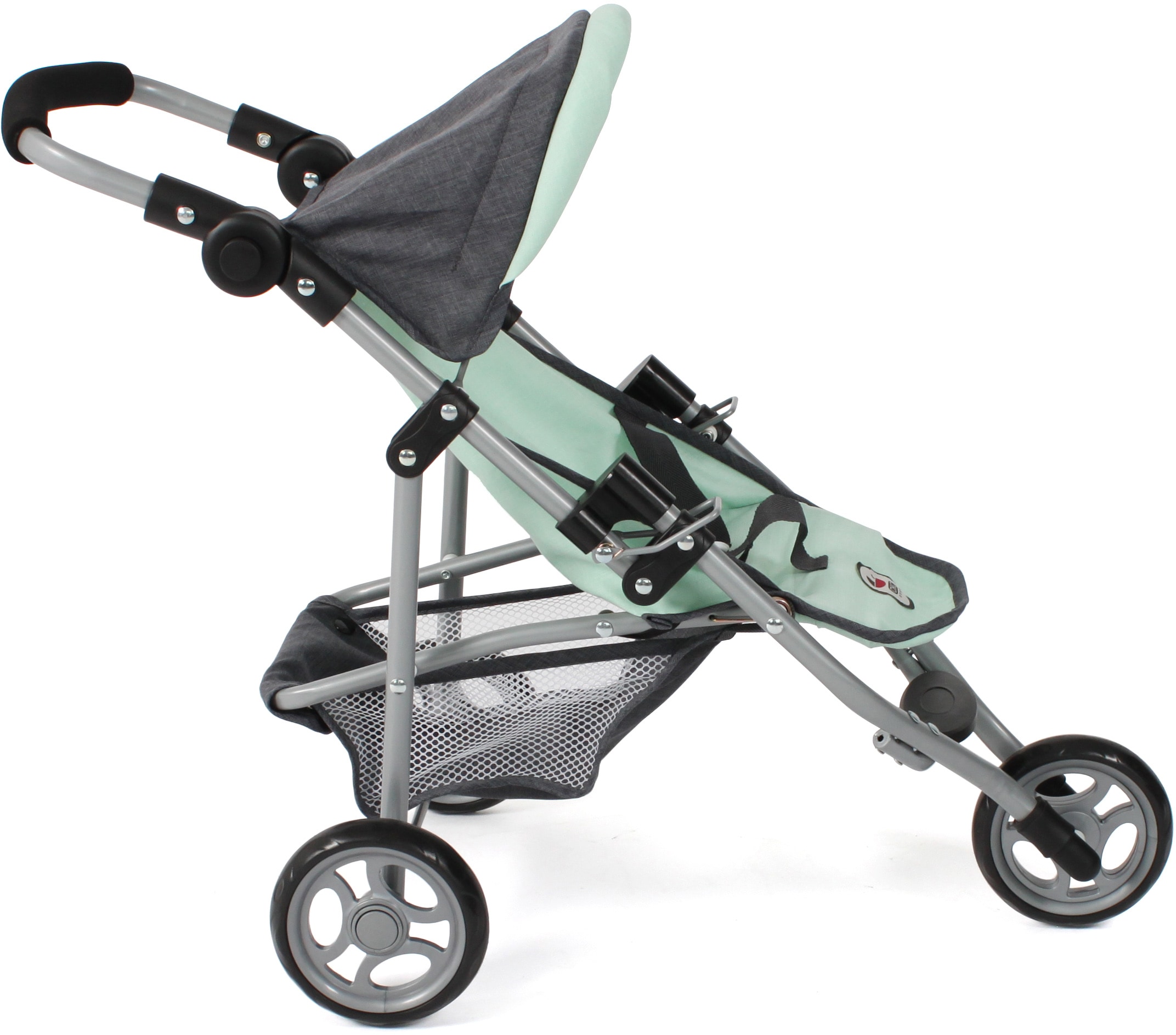 CHIC2000 Puppenbuggy »Jogging-Buggy Lola, Grau-Mint«, mit klappbarem Verdeck