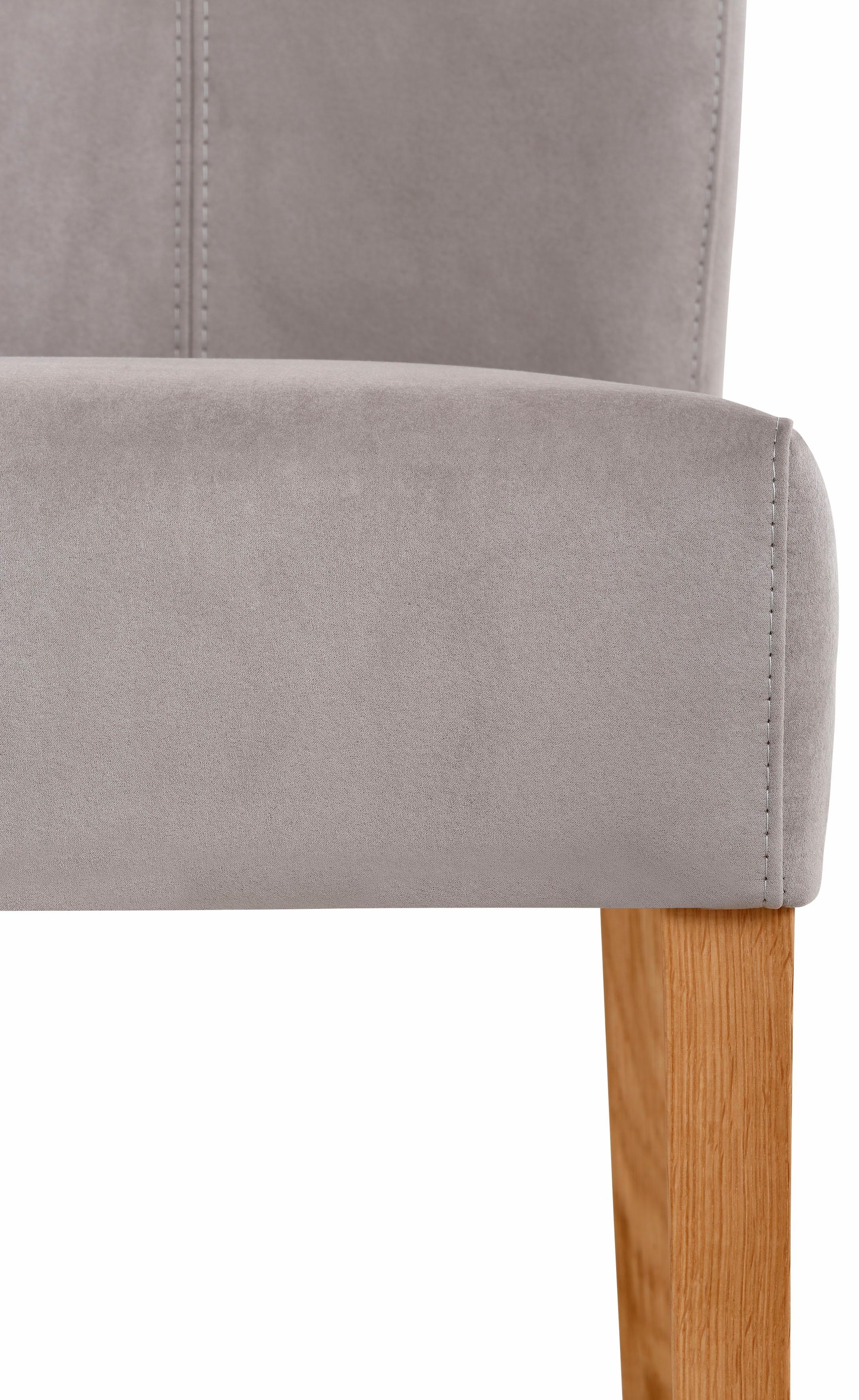 Home affaire Esszimmerstuhl »Queen Polsterstuhl BESTSELLER«, (Set), 6 St., Luxus-Microfaser, verschiedene Bezüge, Gestell Massivholz