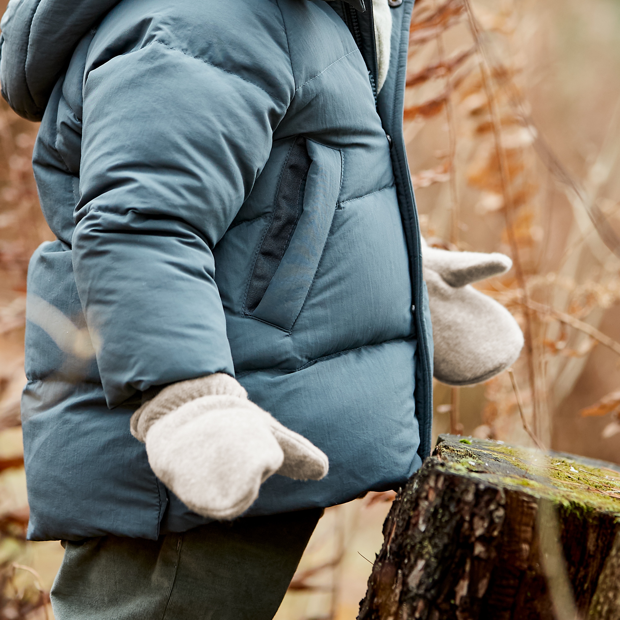 MAXIMO Fäustlinge Baumwollfleece, Gummizug, wärmend, weich, bequem