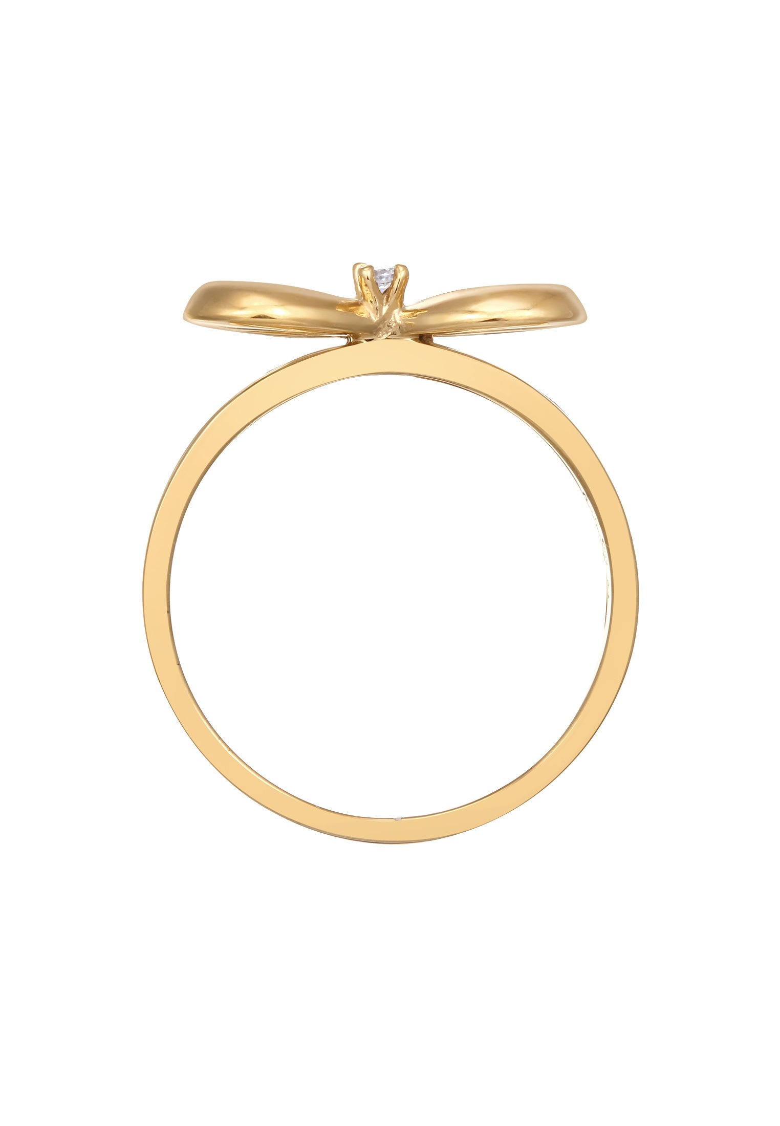 Elli DIAMONDS Verlobungsring »Ring Schleife Diamant Weiß Brillantschliff (0.015 ct) 925 Sterling Silber«