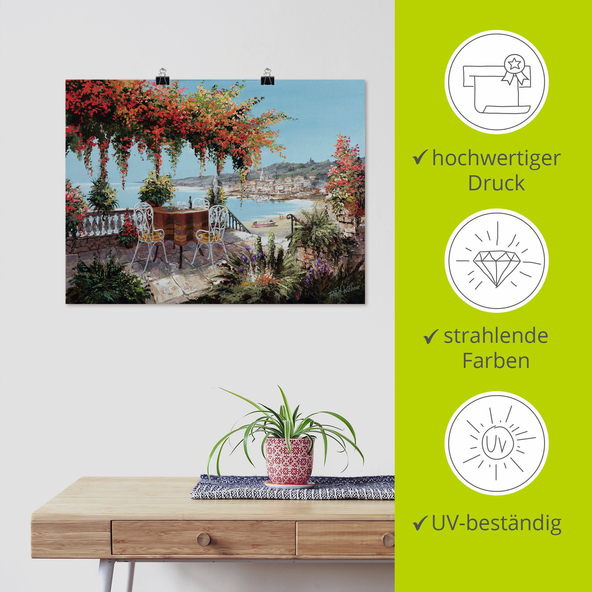 Artland Wandbild »Macht mein Tag perfekt« Gewässer 1 Stk. tlg. als Leinwandbild, Poster in verschied. Größen