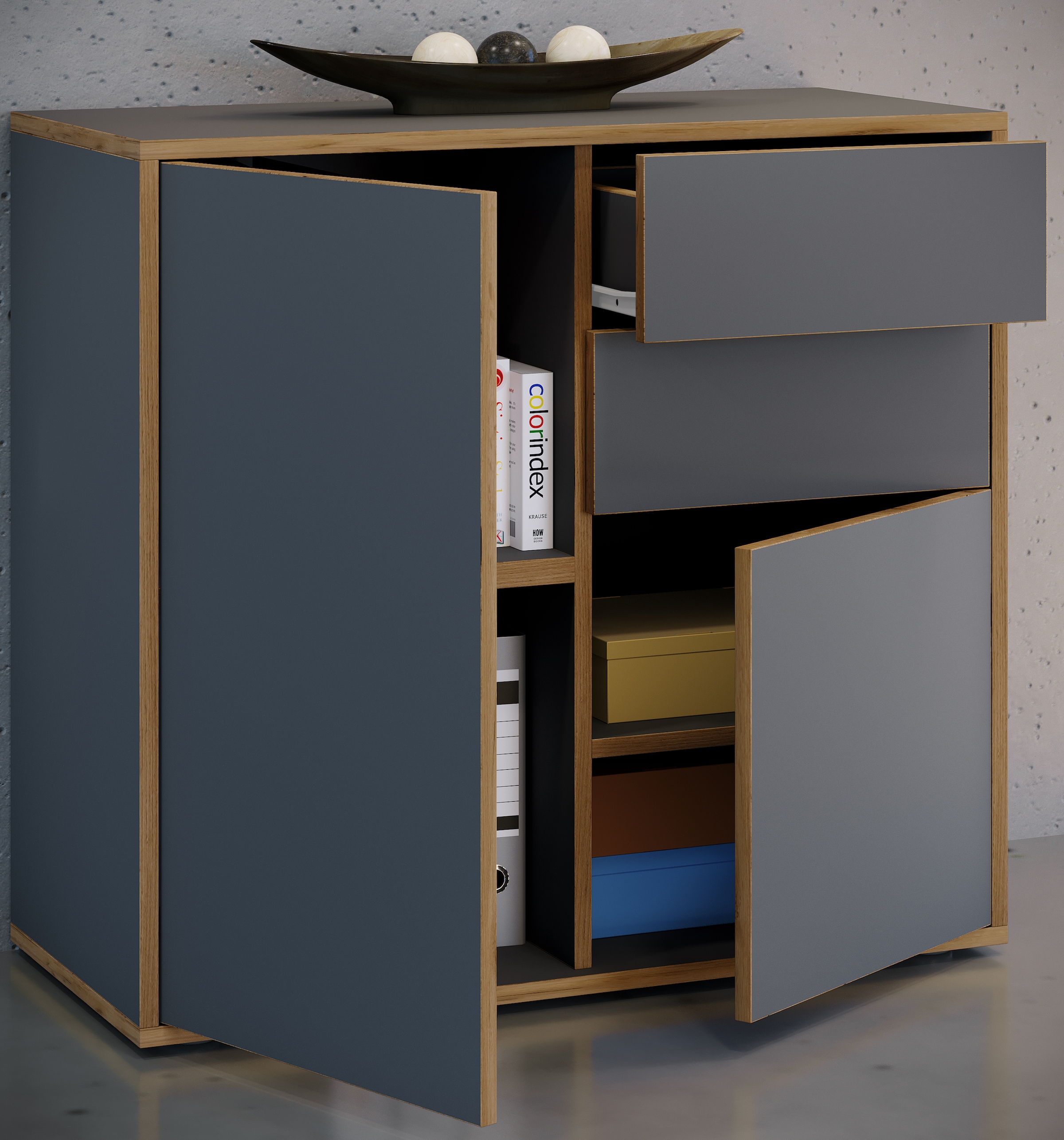 VCM Kommode »Holz Kommode Sideboard Salia Breite 80 Schublade« 1 Stk. tlg.