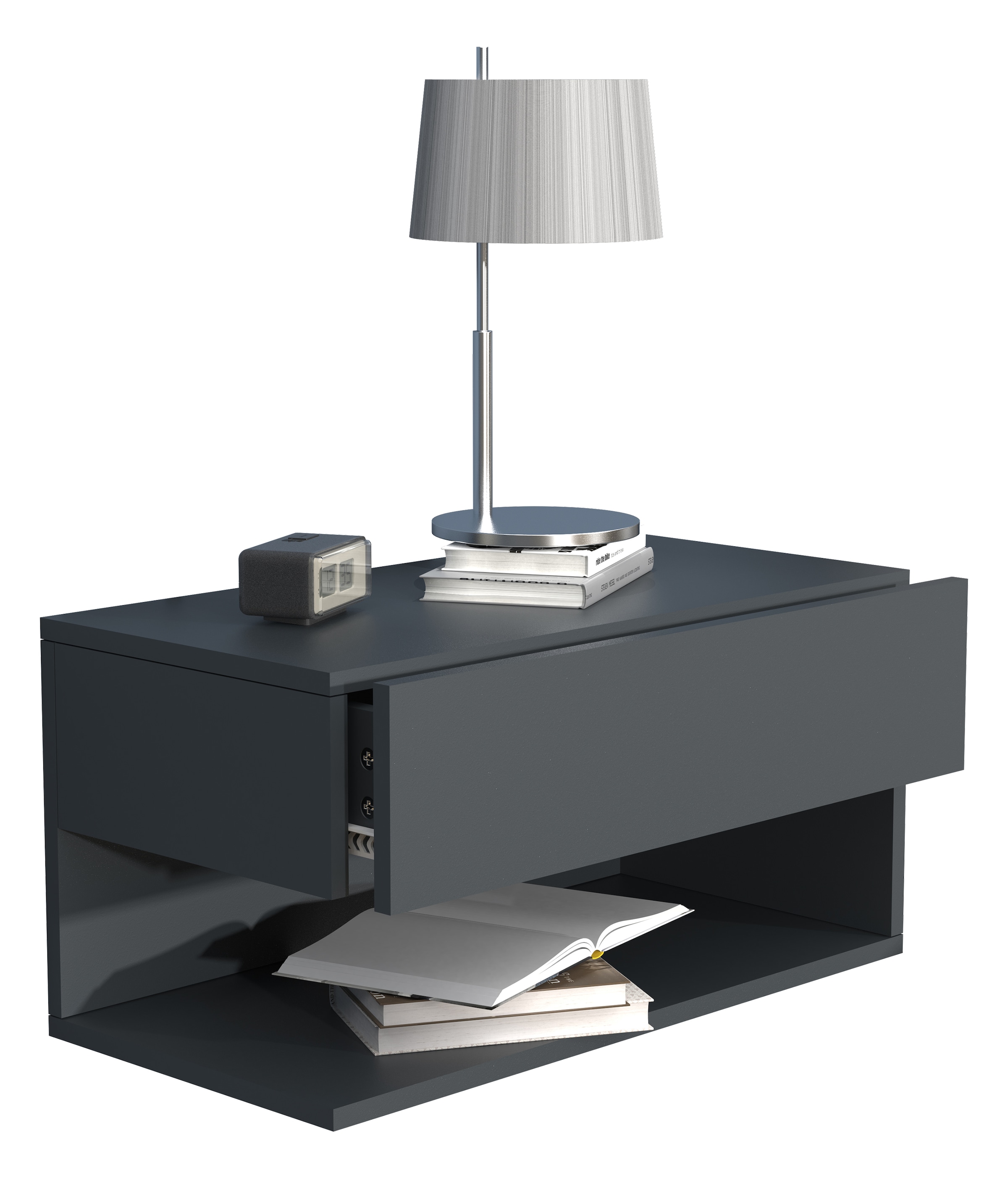 VCM Nachtkonsole »VCM Nachtschrank | Wandschublade | Wandboard | Nachttisch |Maße ca. H. 30 x B. 60 x T. 32 cm - Usal XL 60 cm«, (VCM Usal)
