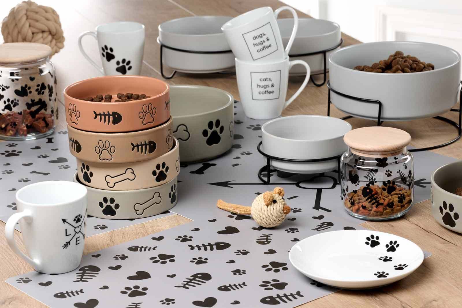 Ritzenhoff & Breker Futternapf »Hunde-Napfset mit Unterlage Taro ø 17 cm 2er Set grau« Spülmaschinengeeignet