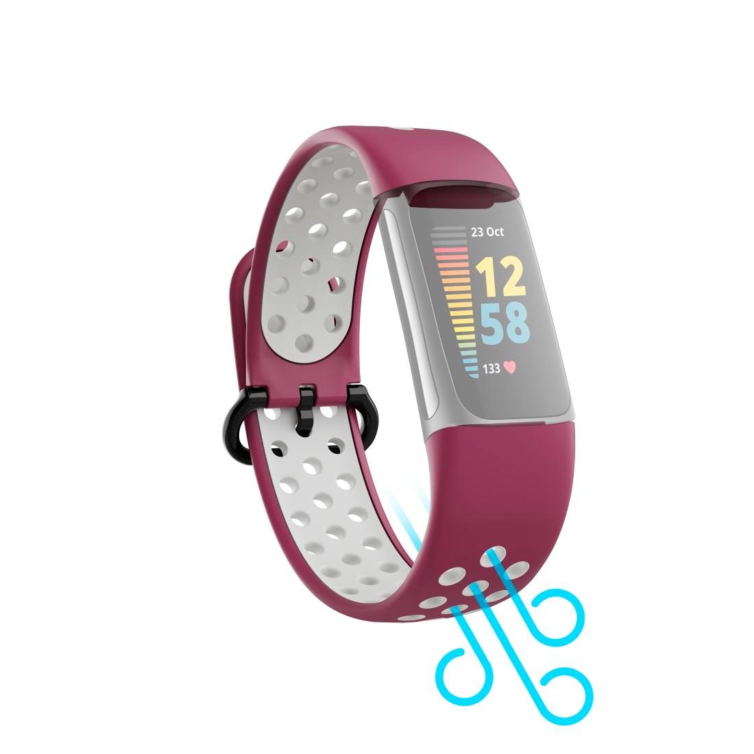 Hama Smartwatch-Armband »Sportarmband Fitbit Garantie UNIVERSAL Uhrenarmband« Jahre atmungsaktives Charge für 3 XXL 5, ➥ 