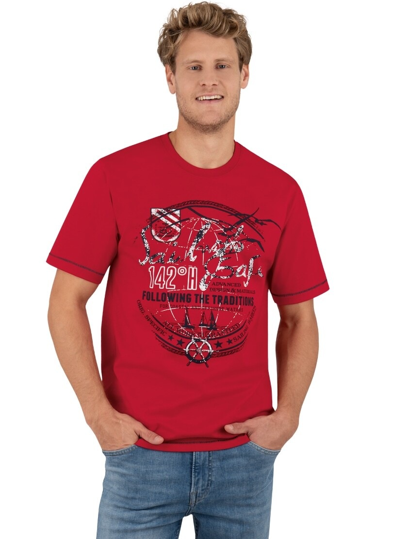 Trigema T-Shirt »TRIGEMA T-Shirt mit Druckmotiv« maritimem ♕ bei