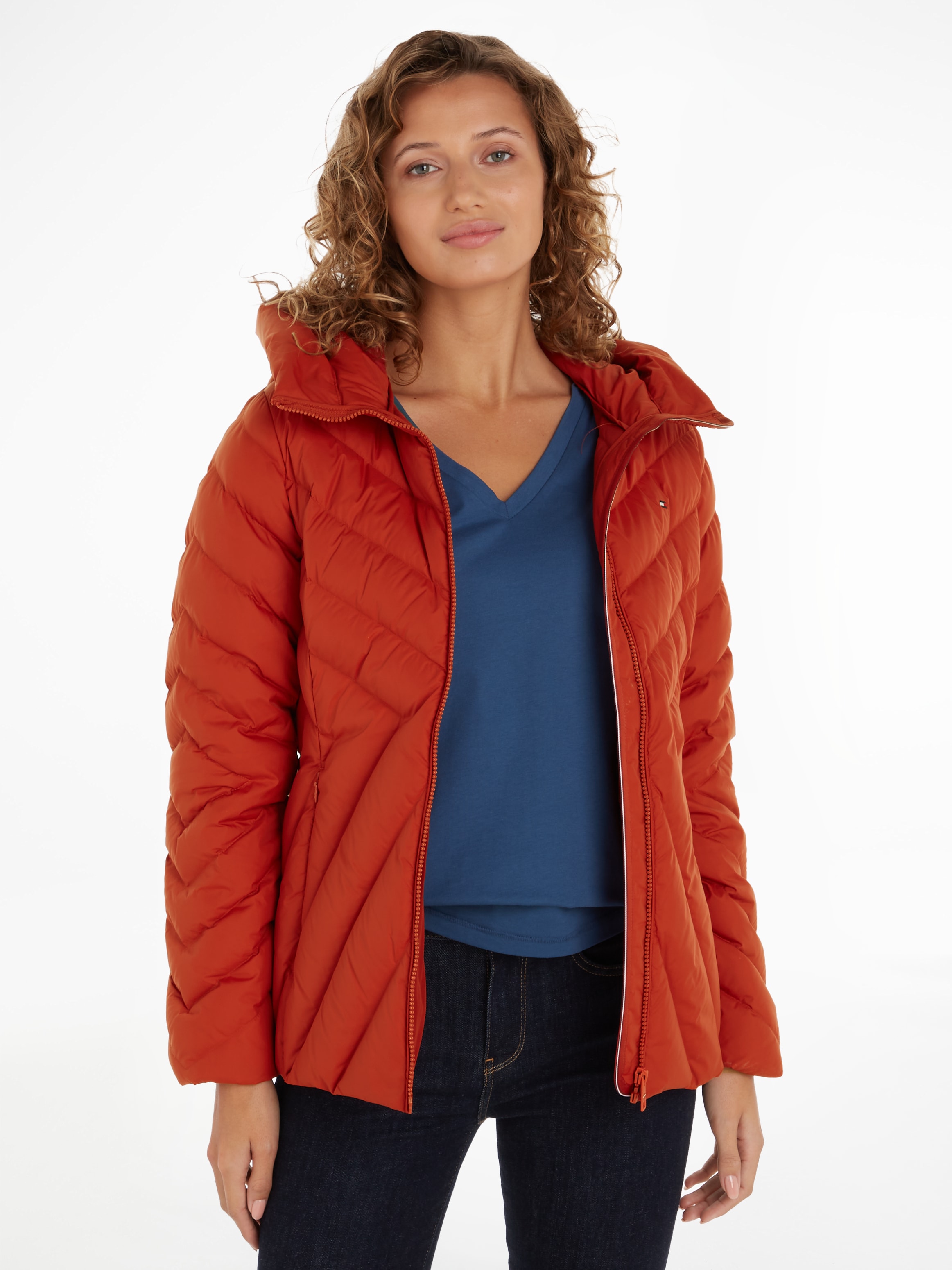 Steppjacke »CHEVRON MW PADDED JACKET«, mit Kapuze, mit mittelstarker Wattierung und...