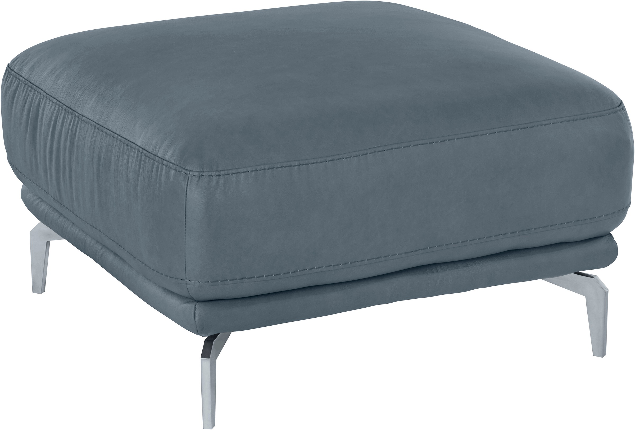 W.SCHILLIG Hocker »montanaa«, mit Metallfüßen in Silber matt, Breite 71 cm