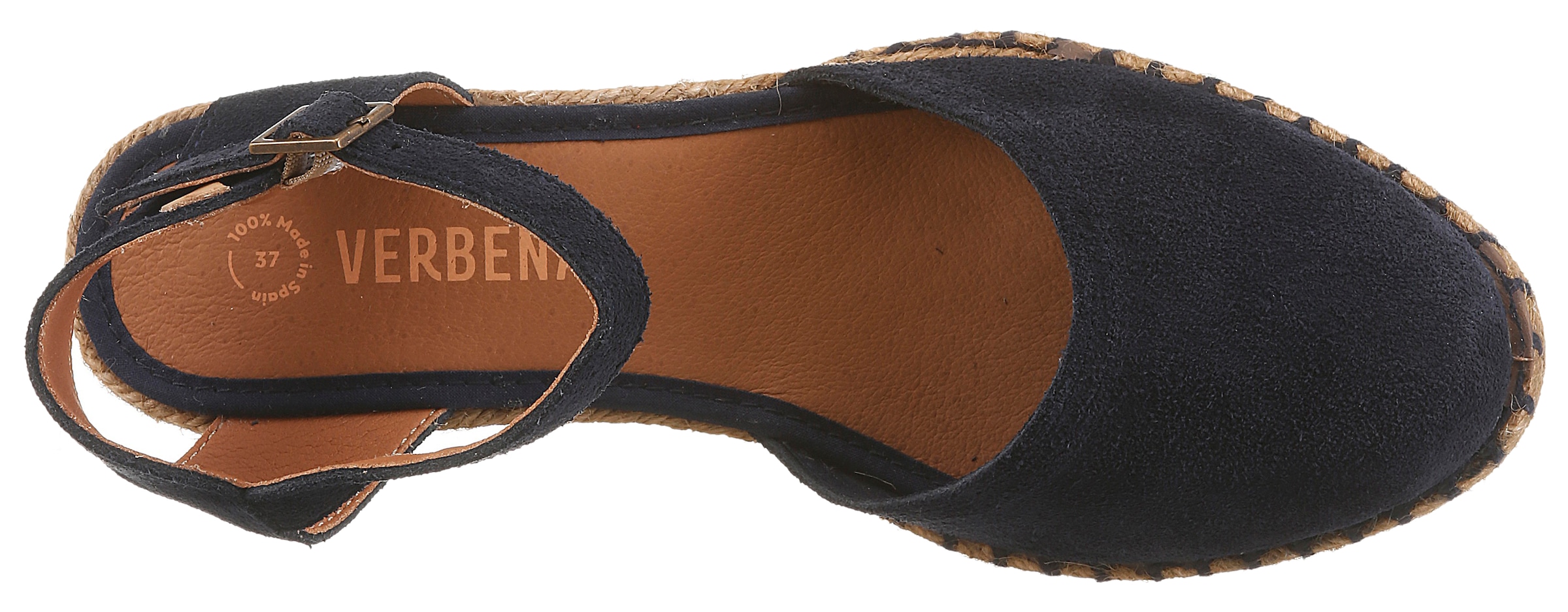 VERBENAS Slingpumps  Keilsandalette, Sommerschuh, Urlaubsschuh mit Bastbesatz