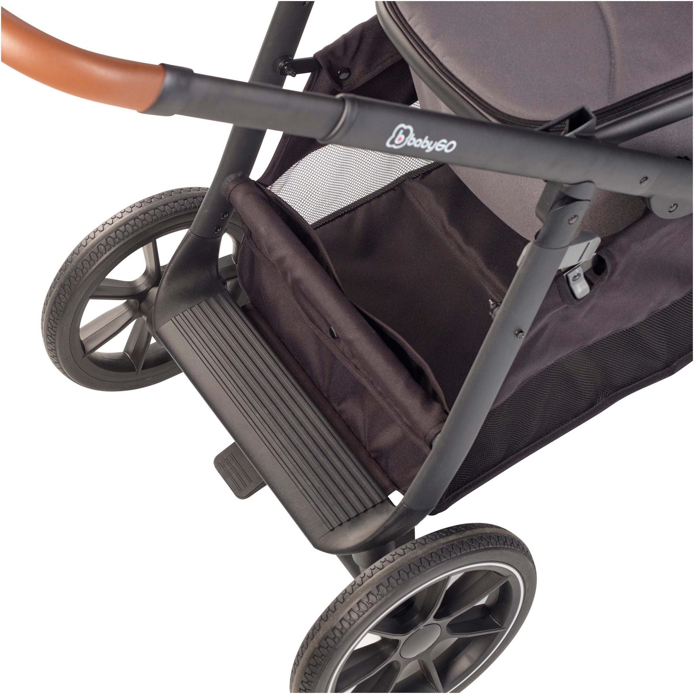 BabyGo Zwillingswagen »Duo«, inklusive Babywannen, Babyschalen, Regebezüge & Wickeltasche