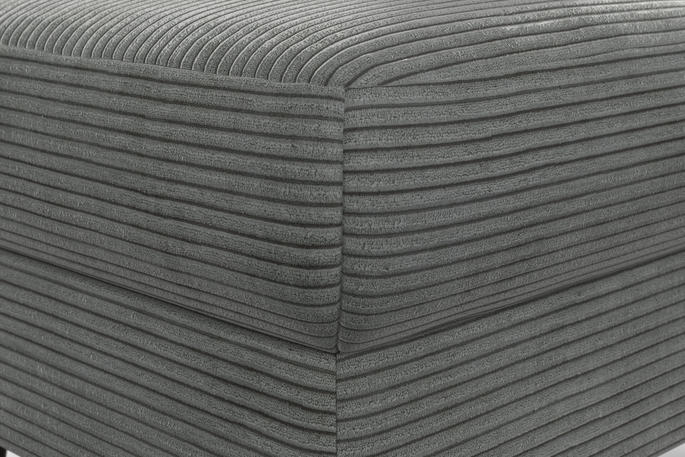 Home affaire Polsterhocker »Summer« inkl. Stauraum, Cord-Bezug, wengefarbene Holzfüße