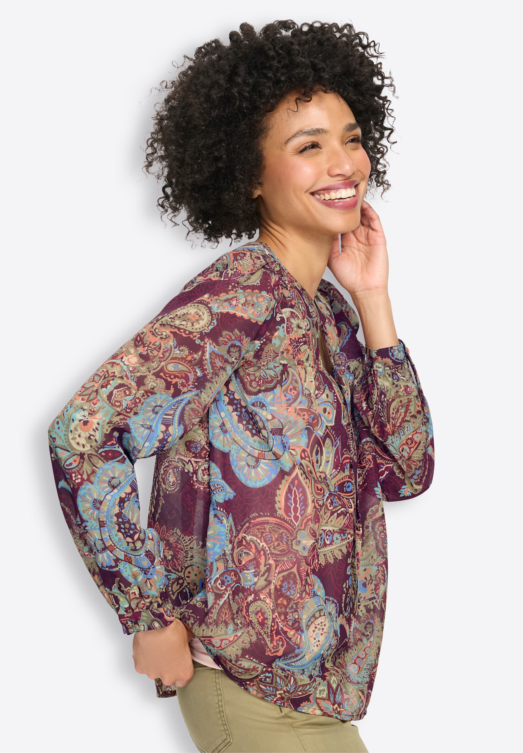heine Klassische Bluse »Druckbluse Druckbluse mit Paisley-Print«