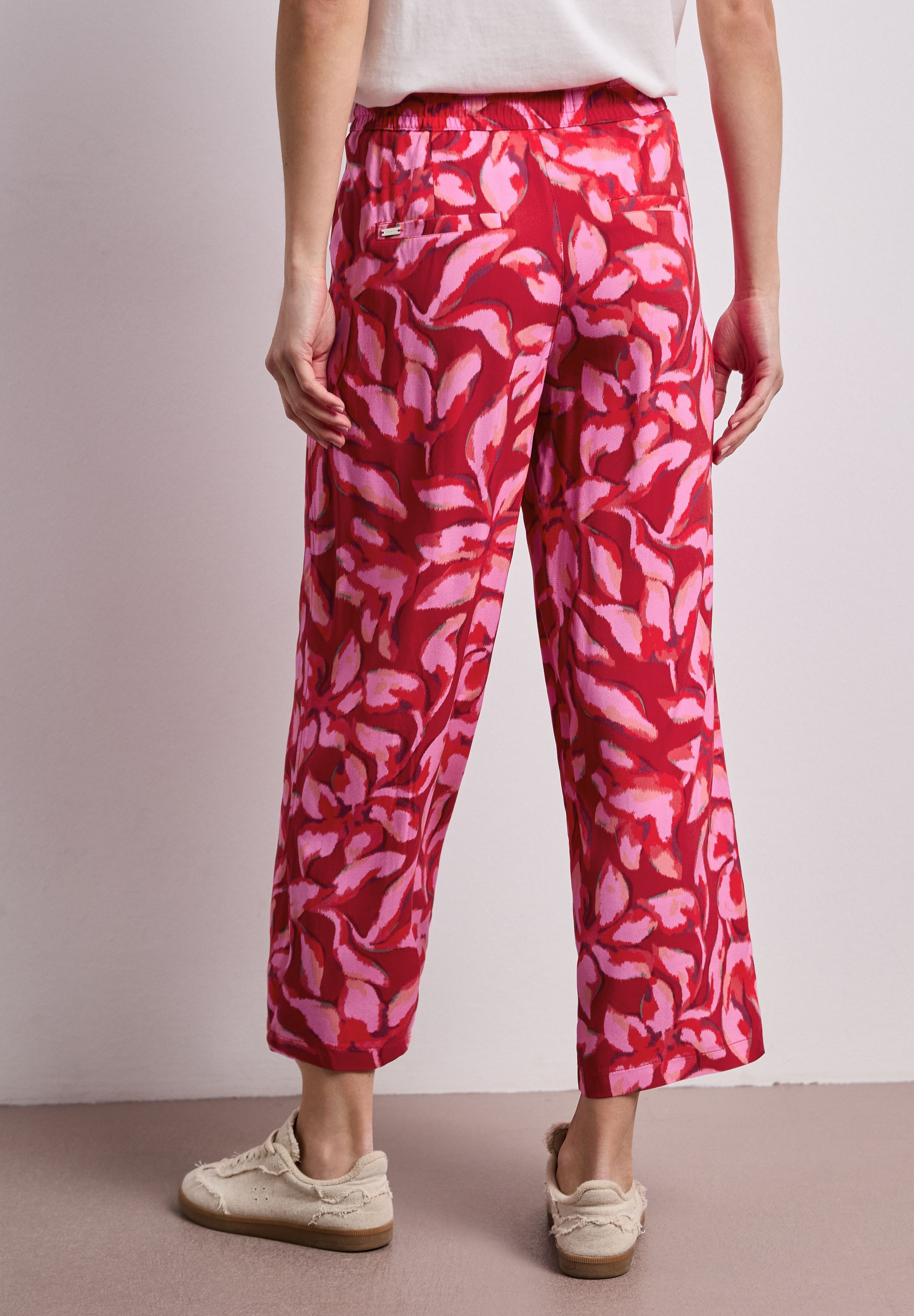 STREET ONE 7/8-Hose »Style Emee«  bedruckt, mit Taschen, weites Bein