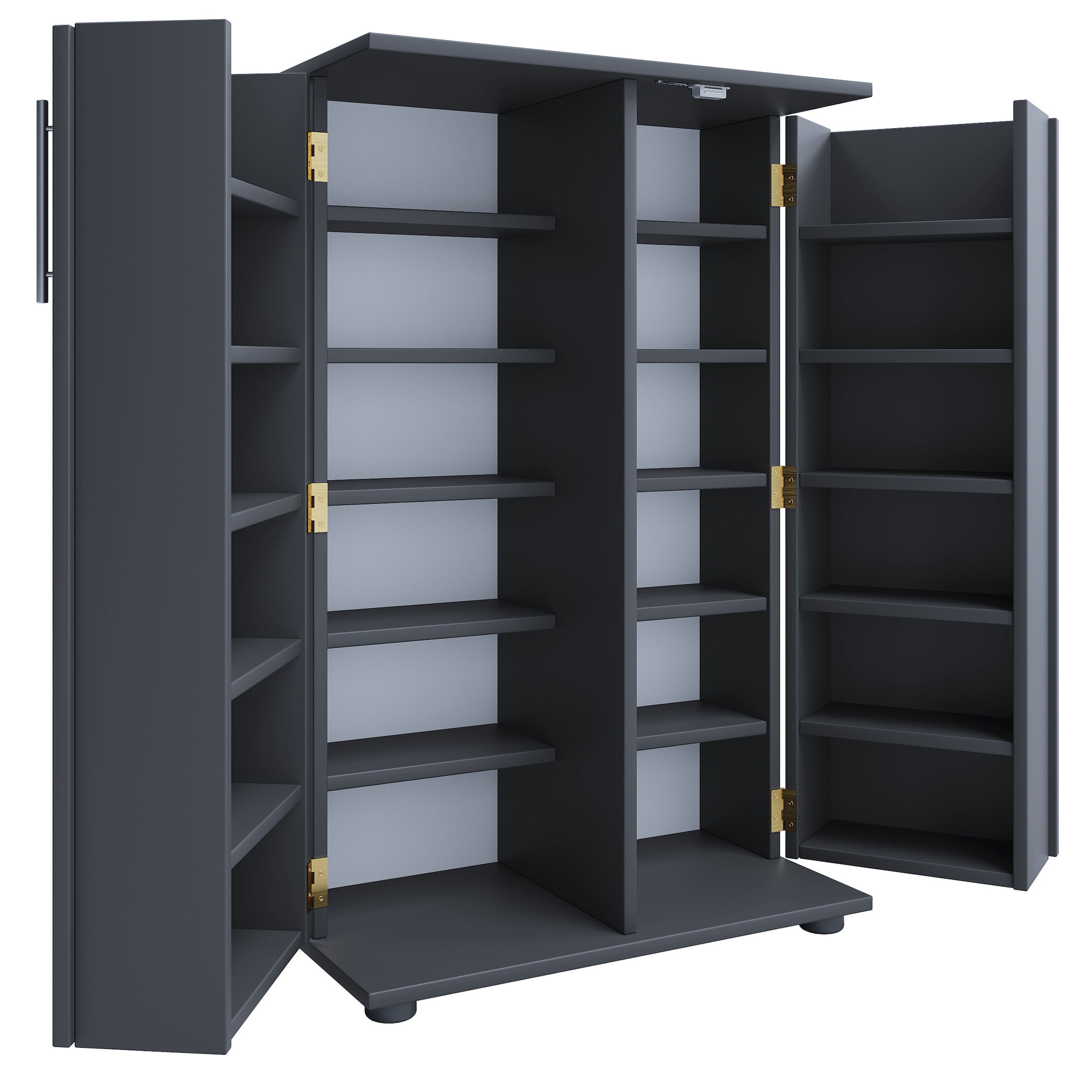 VCM Media-Regal »Holz Schrank CD DVD Regal abschließbar Engalo XL« 1 Stk. tlg.