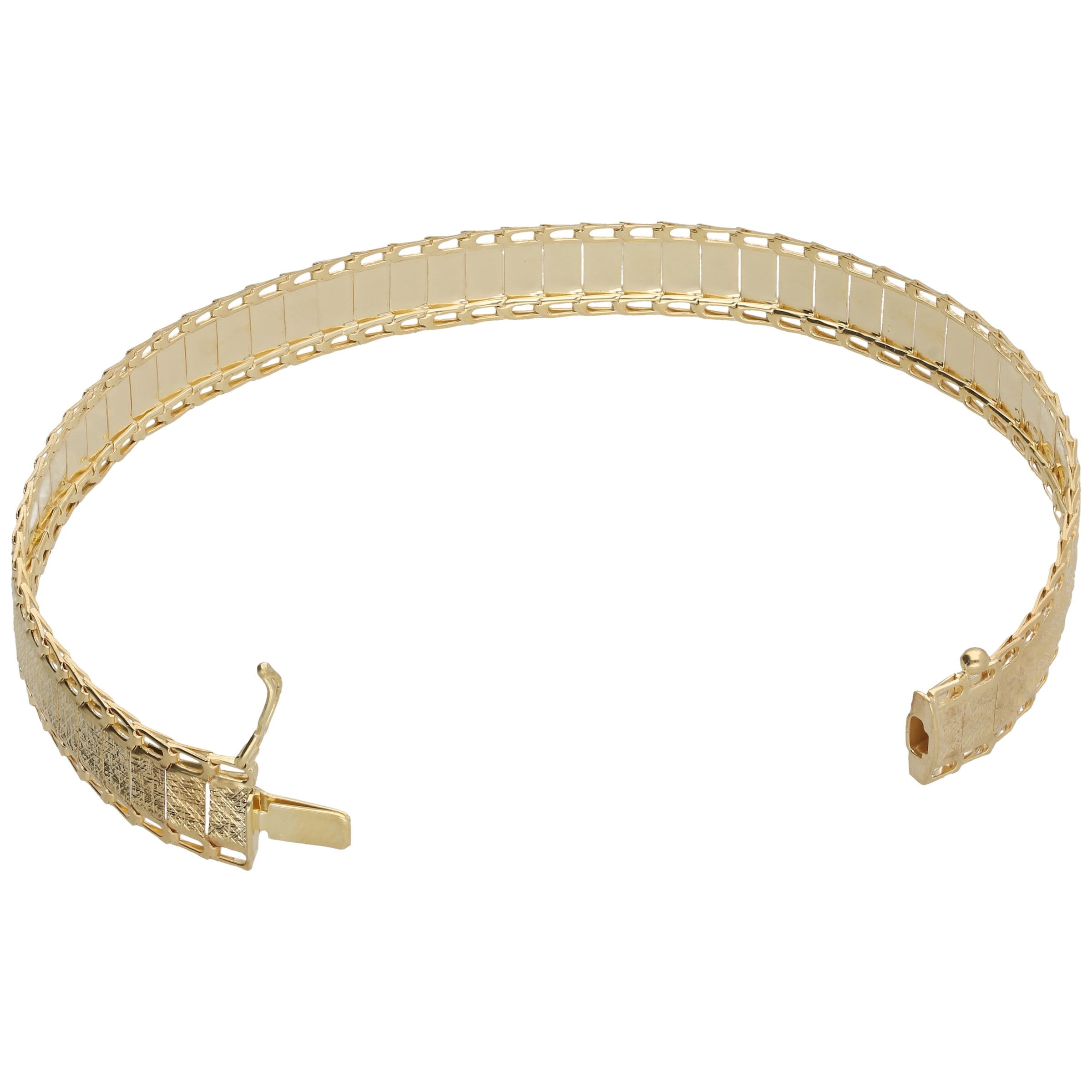 Luigi Merano Armband »Armband Fantasiekette, matt und glanz, Gold 375«